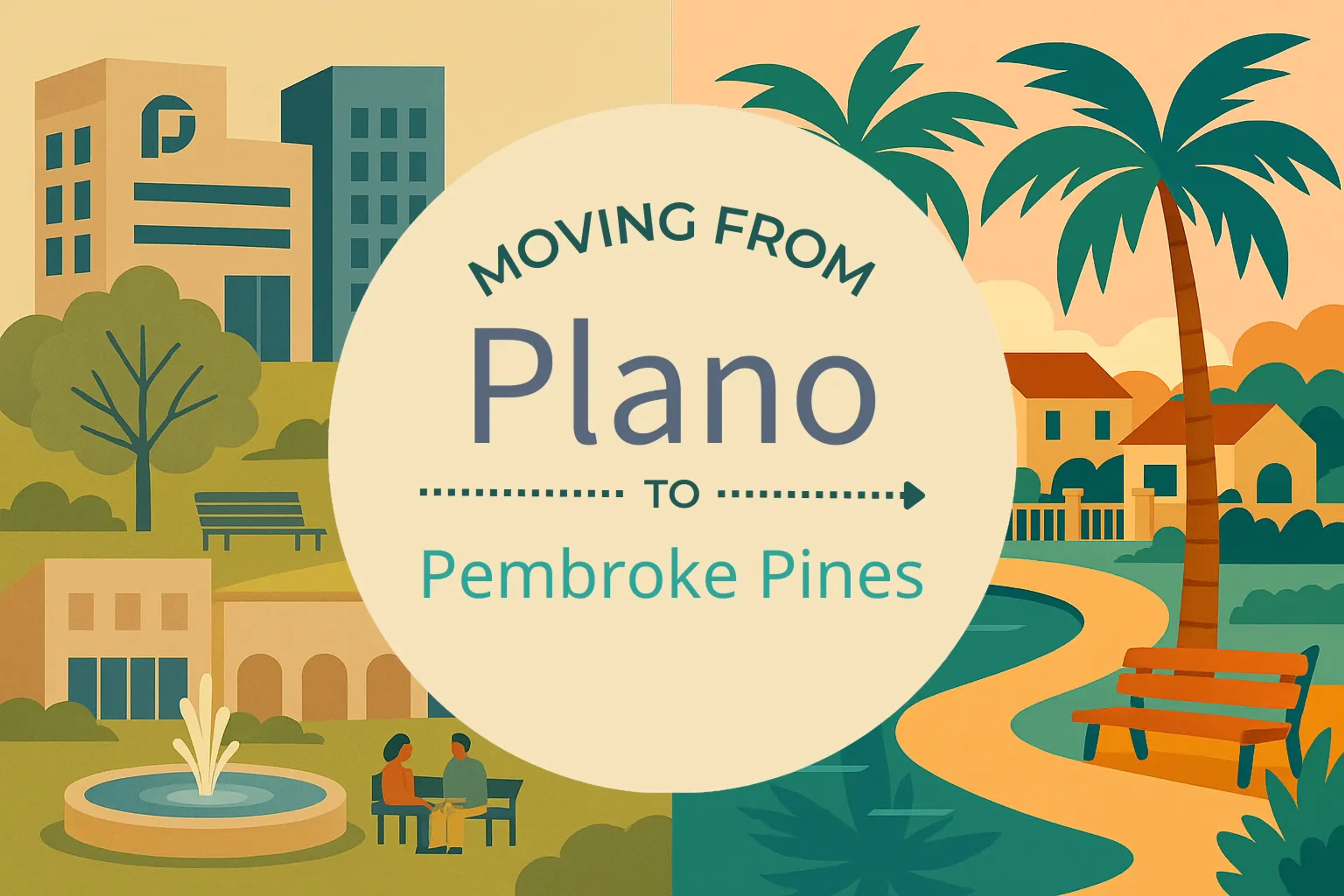 Side-by-side comparison of Plano to Pembroke Pines moving companies