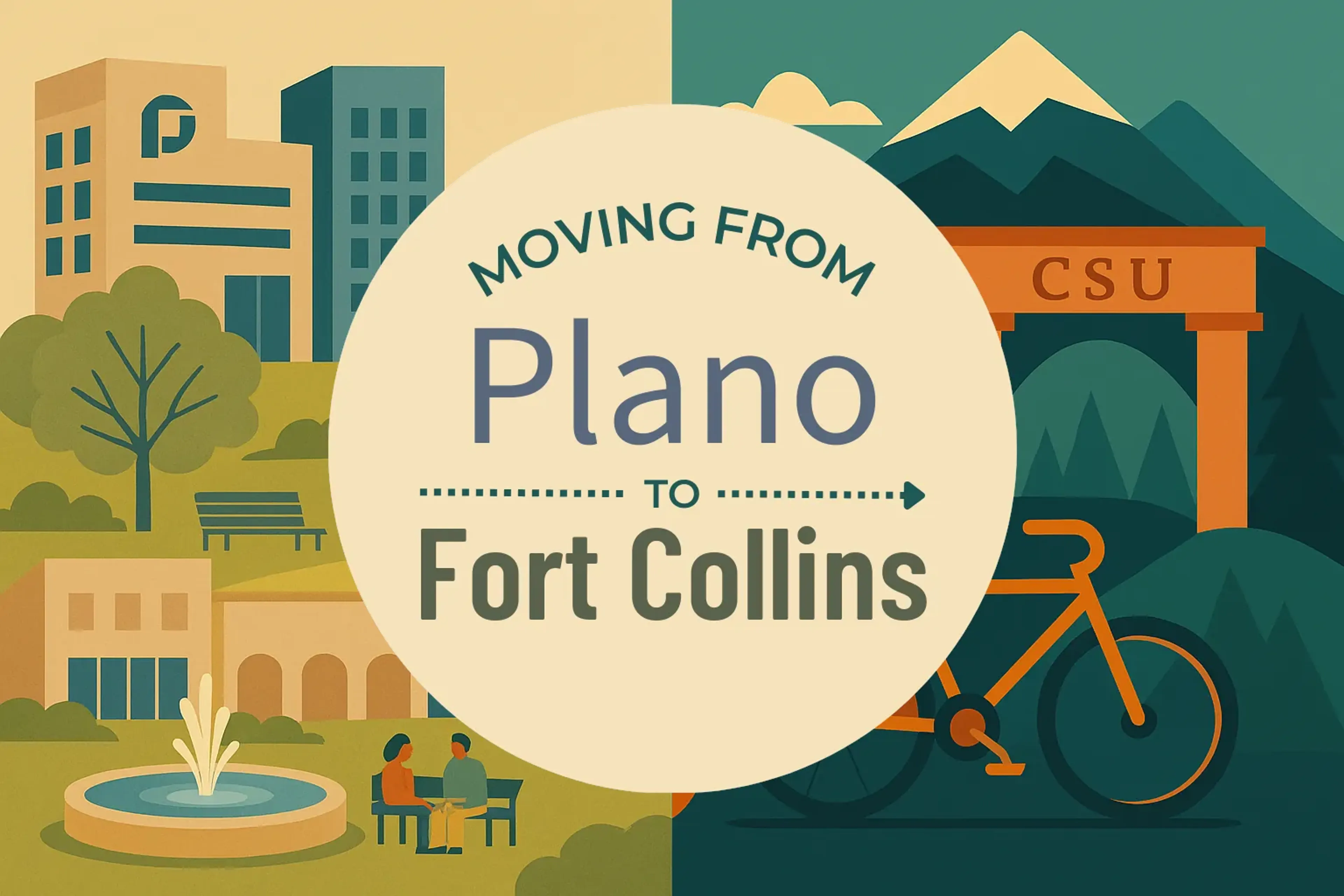 Side-by-side comparison of Plano to Fort Collins moving companies