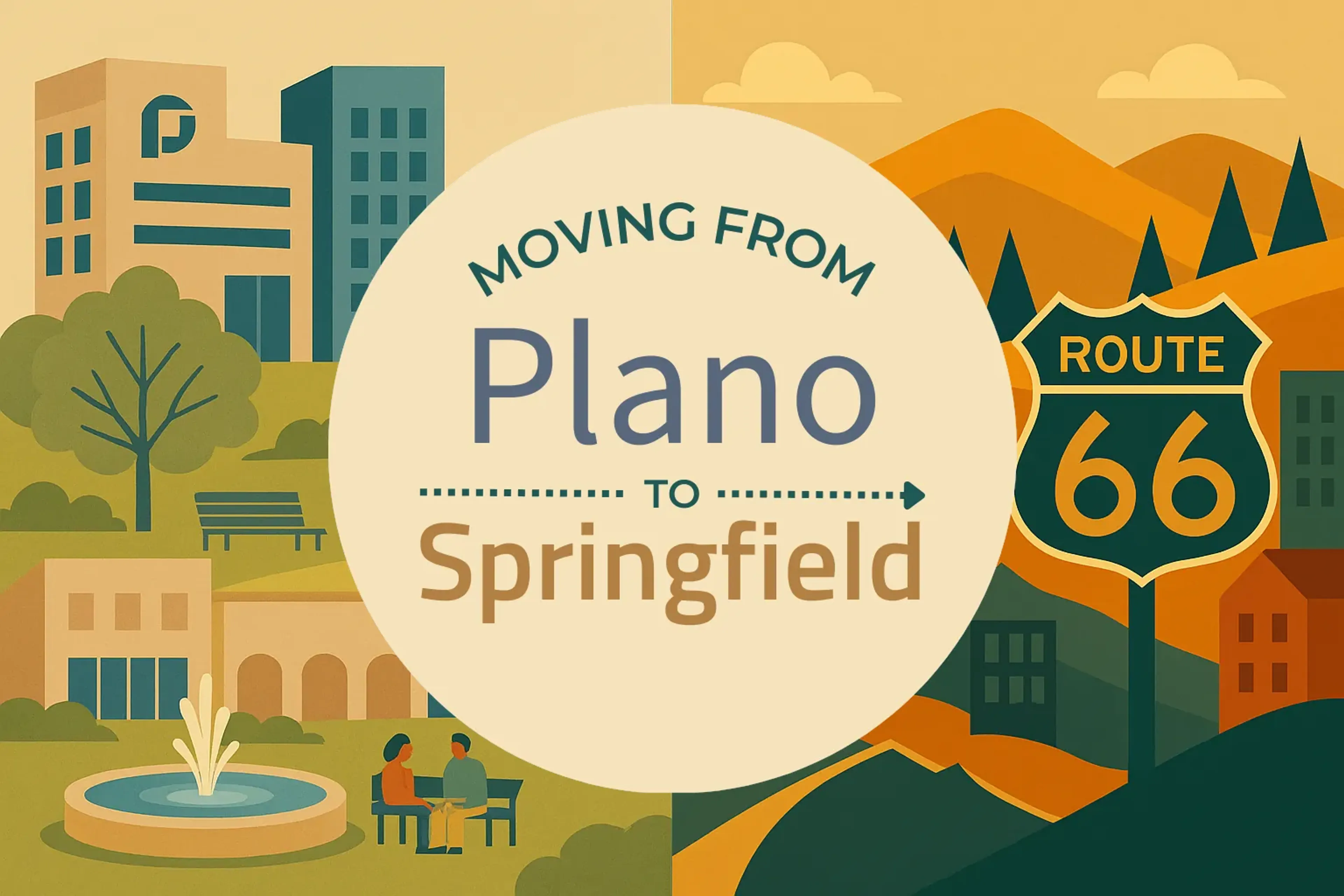Side-by-side comparison of Plano to Springfield moving companies