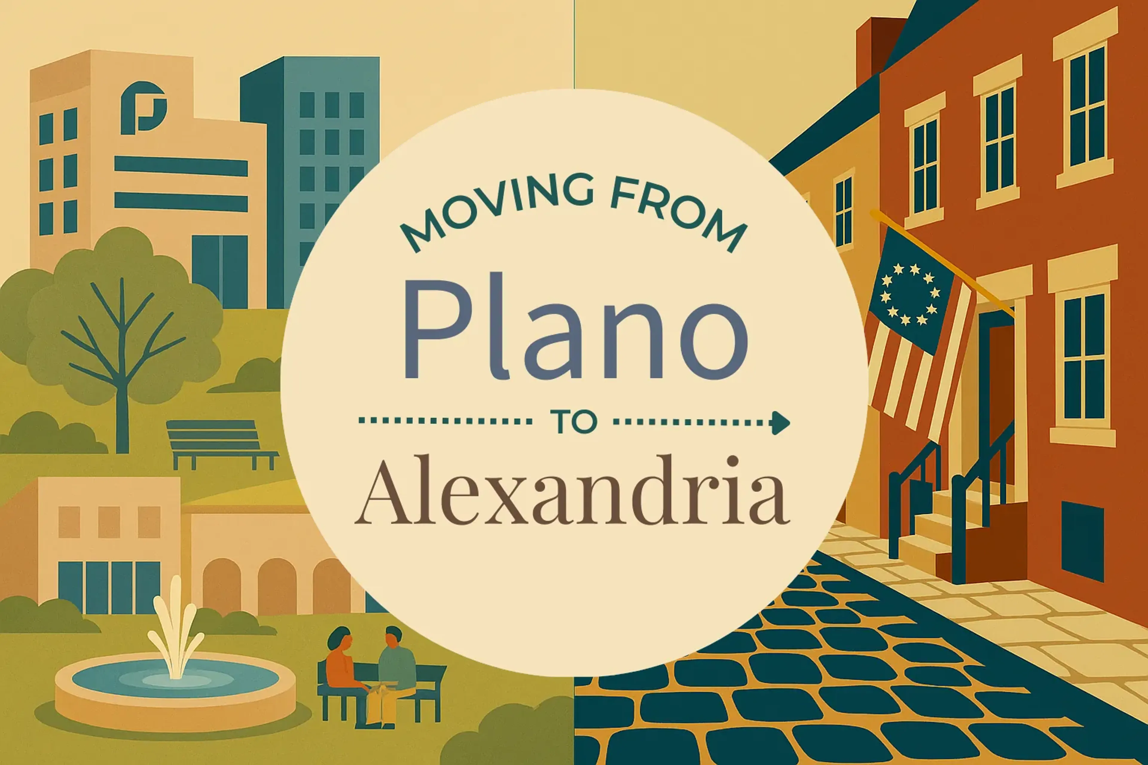 Side-by-side comparison of Plano to Alexandria moving companies