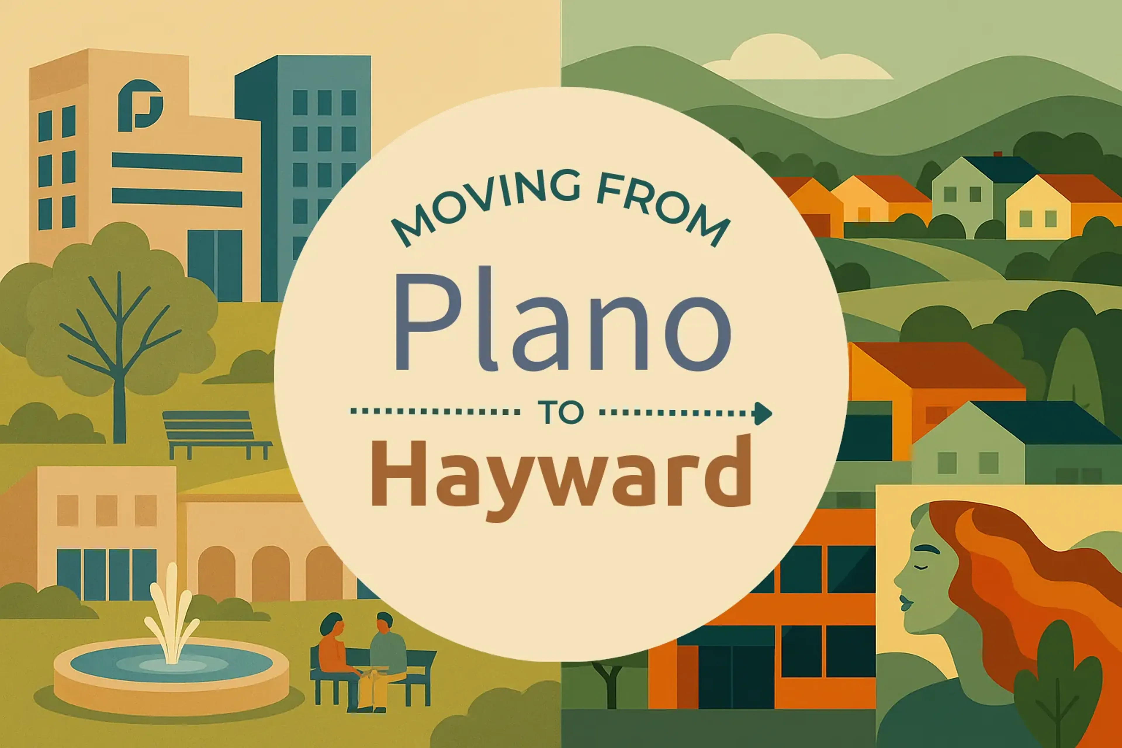 Side-by-side comparison of Plano to Hayward moving companies