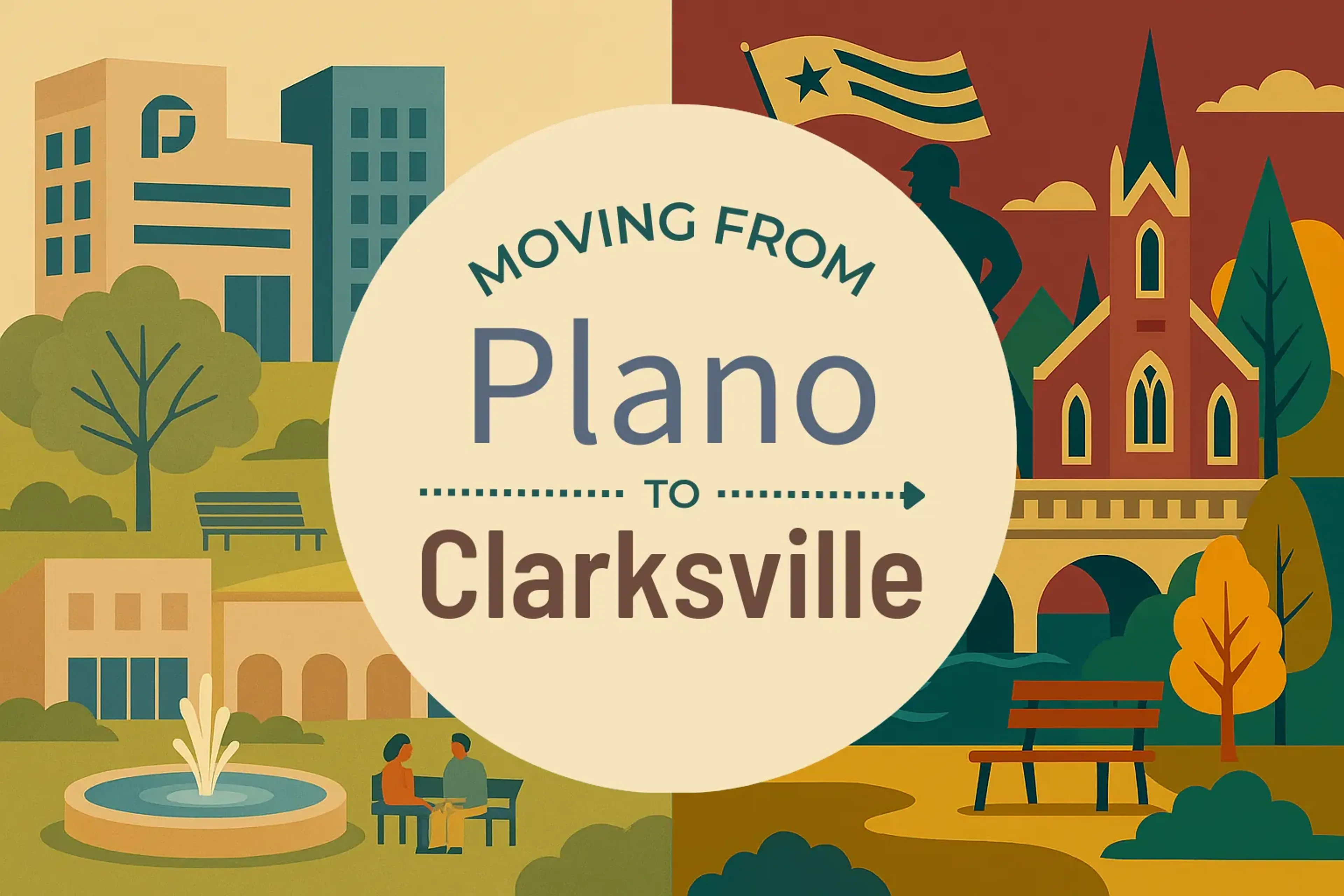 Side-by-side comparison of Plano to Clarksville moving companies