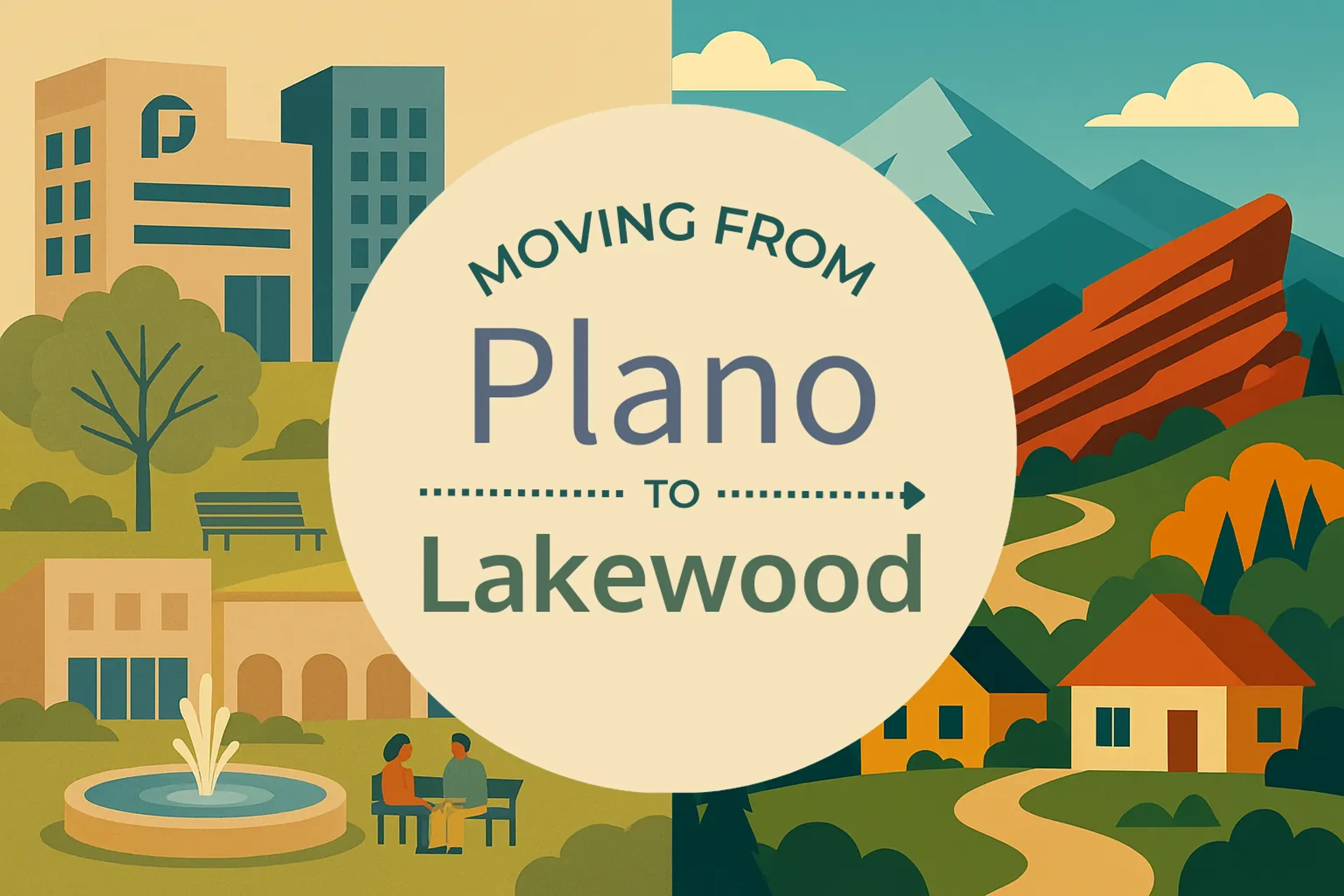 Side-by-side comparison of Plano to Lakewood moving companies