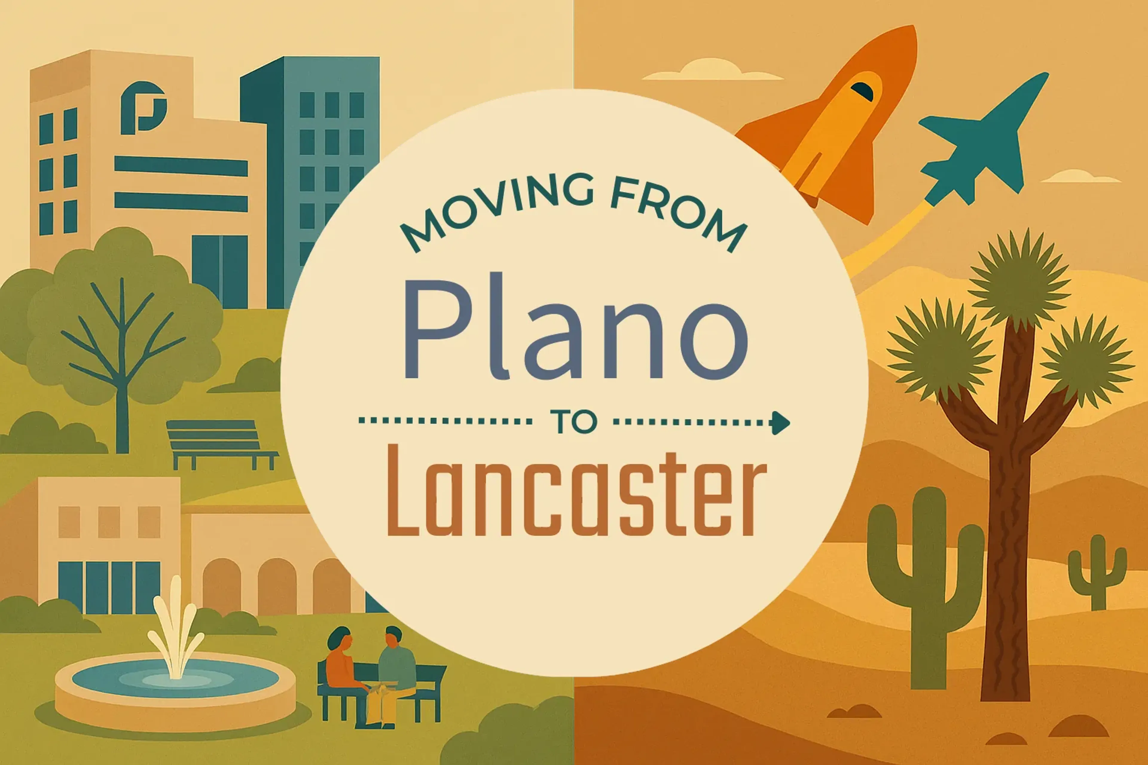 Side-by-side comparison of Plano to Lancaster moving companies