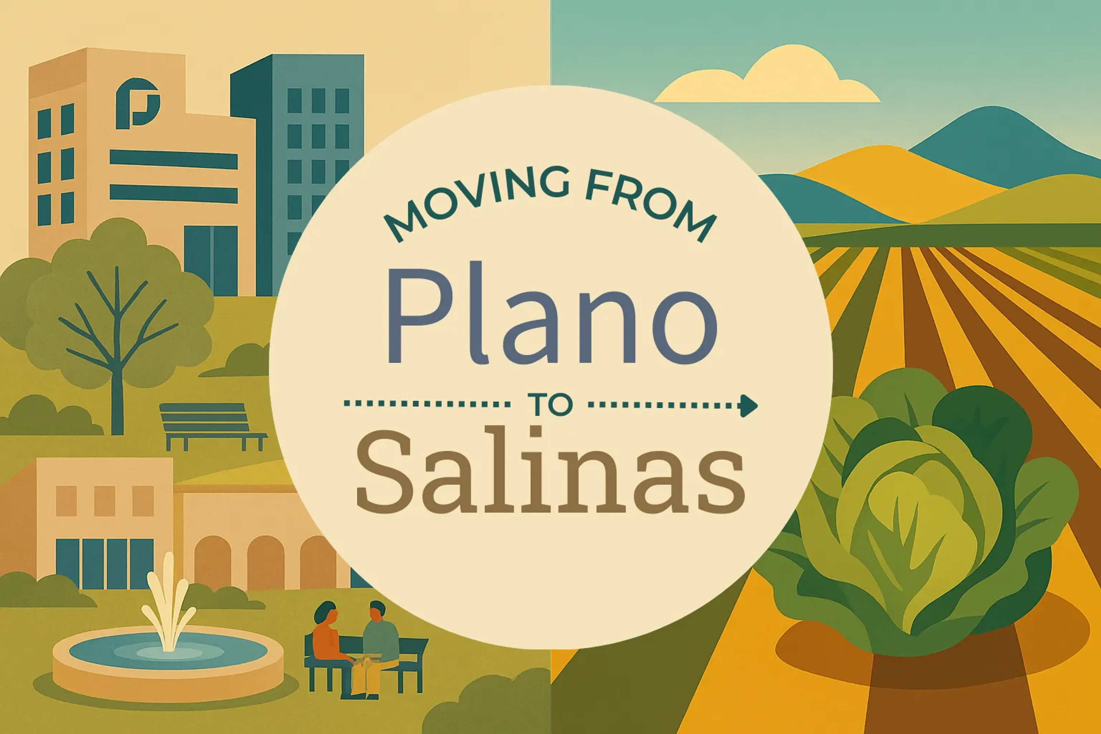 Side-by-side comparison of Plano to Salinas moving companies