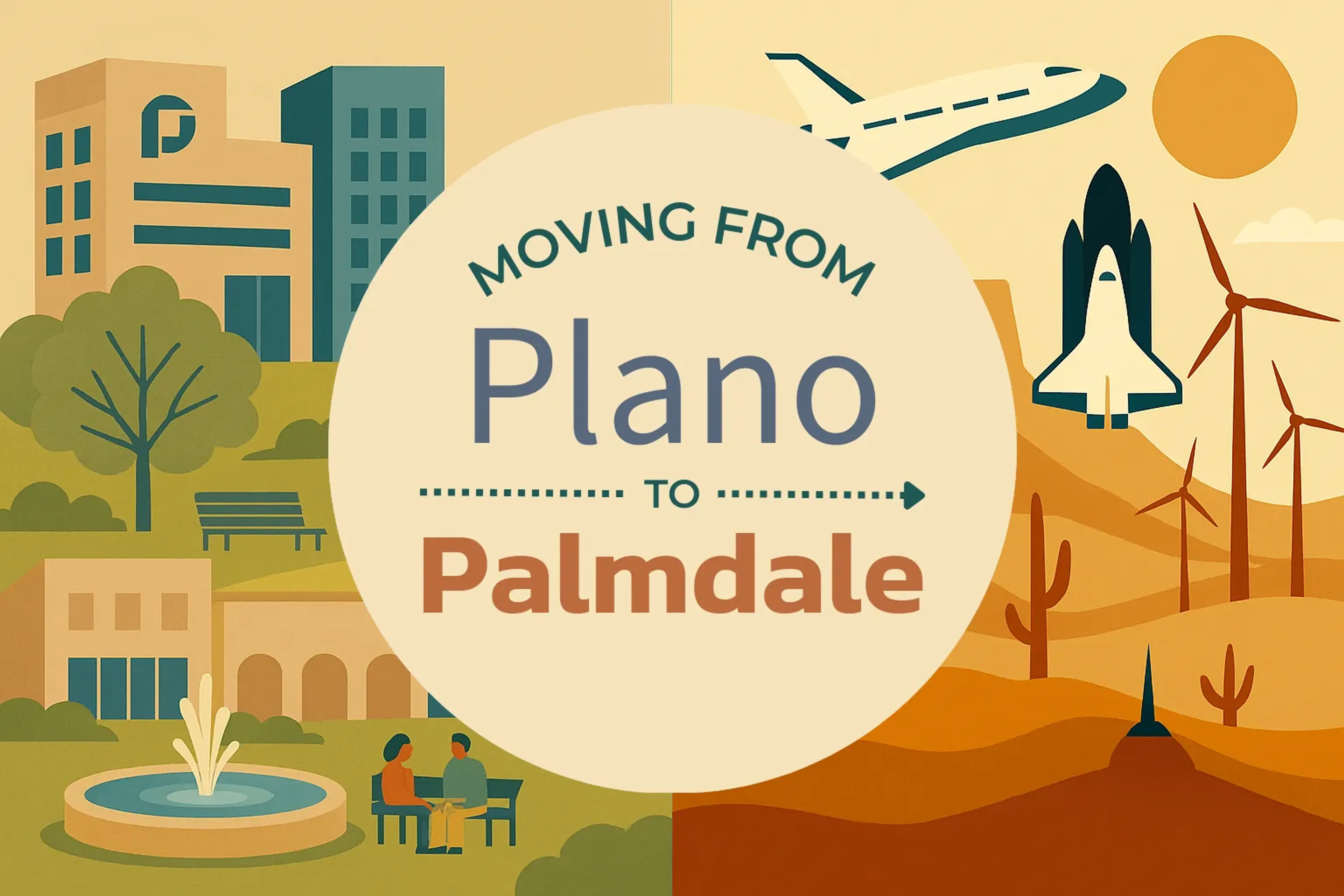 Side-by-side comparison of Plano to Palmdale moving companies
