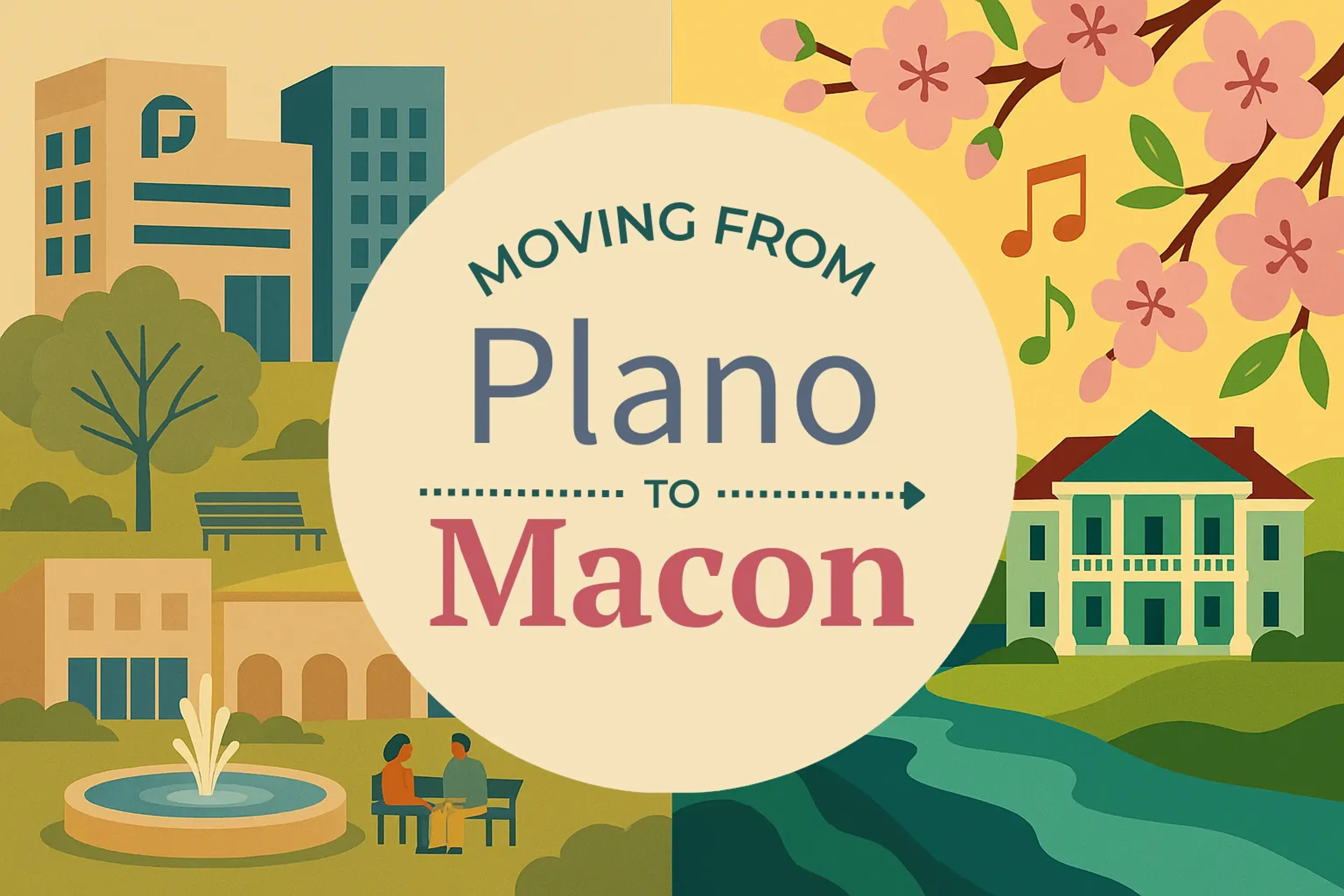 Side-by-side comparison of Plano to Macon moving companies