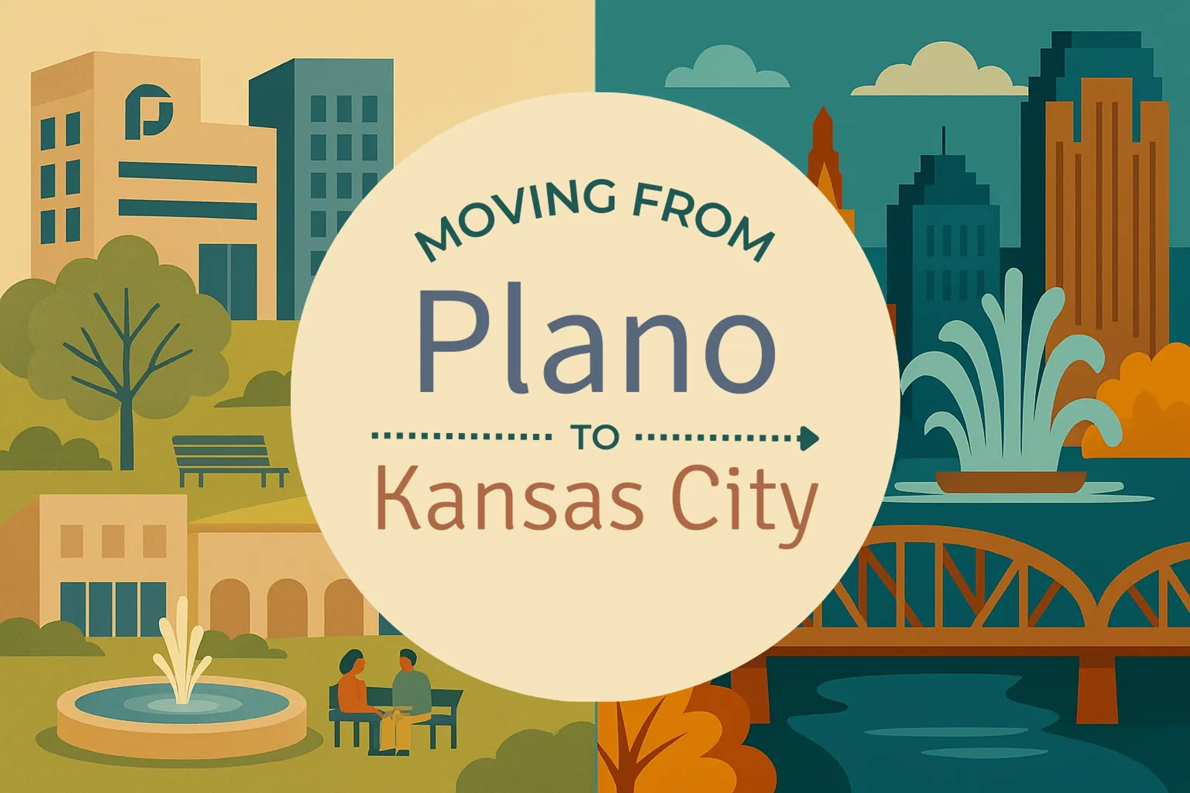 Side-by-side comparison of Plano to Kansas City moving companies
