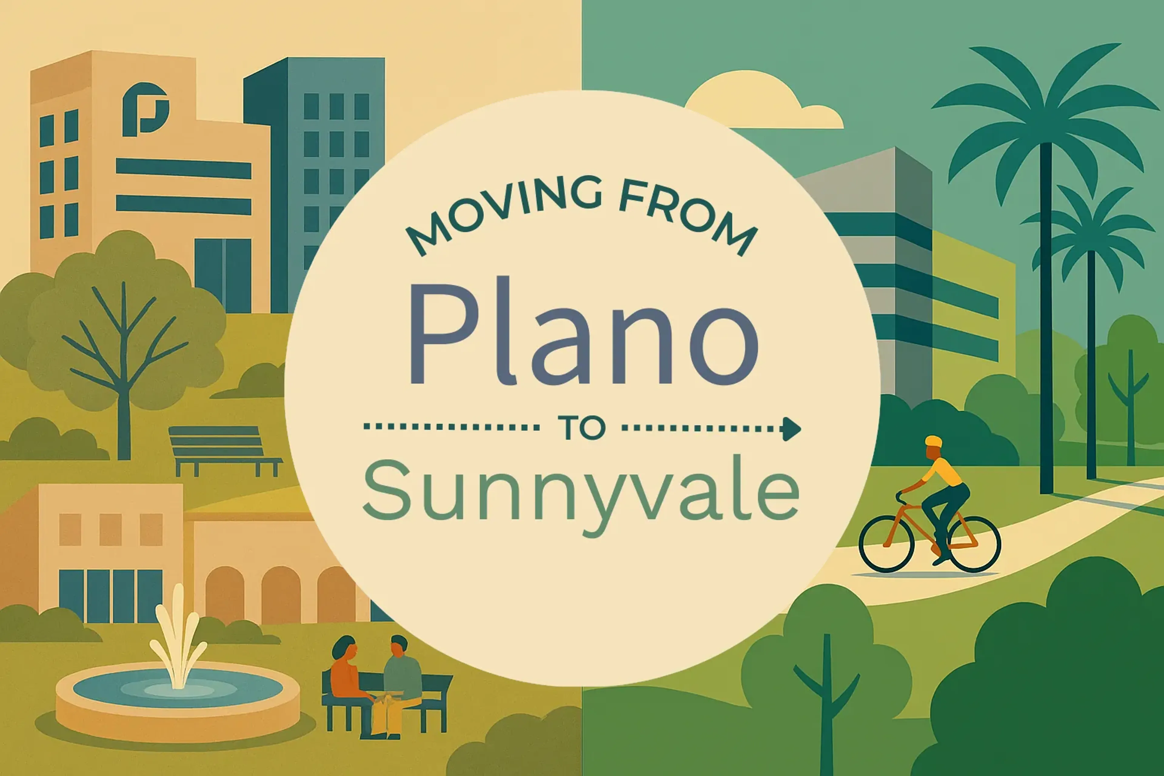 Side-by-side comparison of Plano to Sunnyvale moving companies