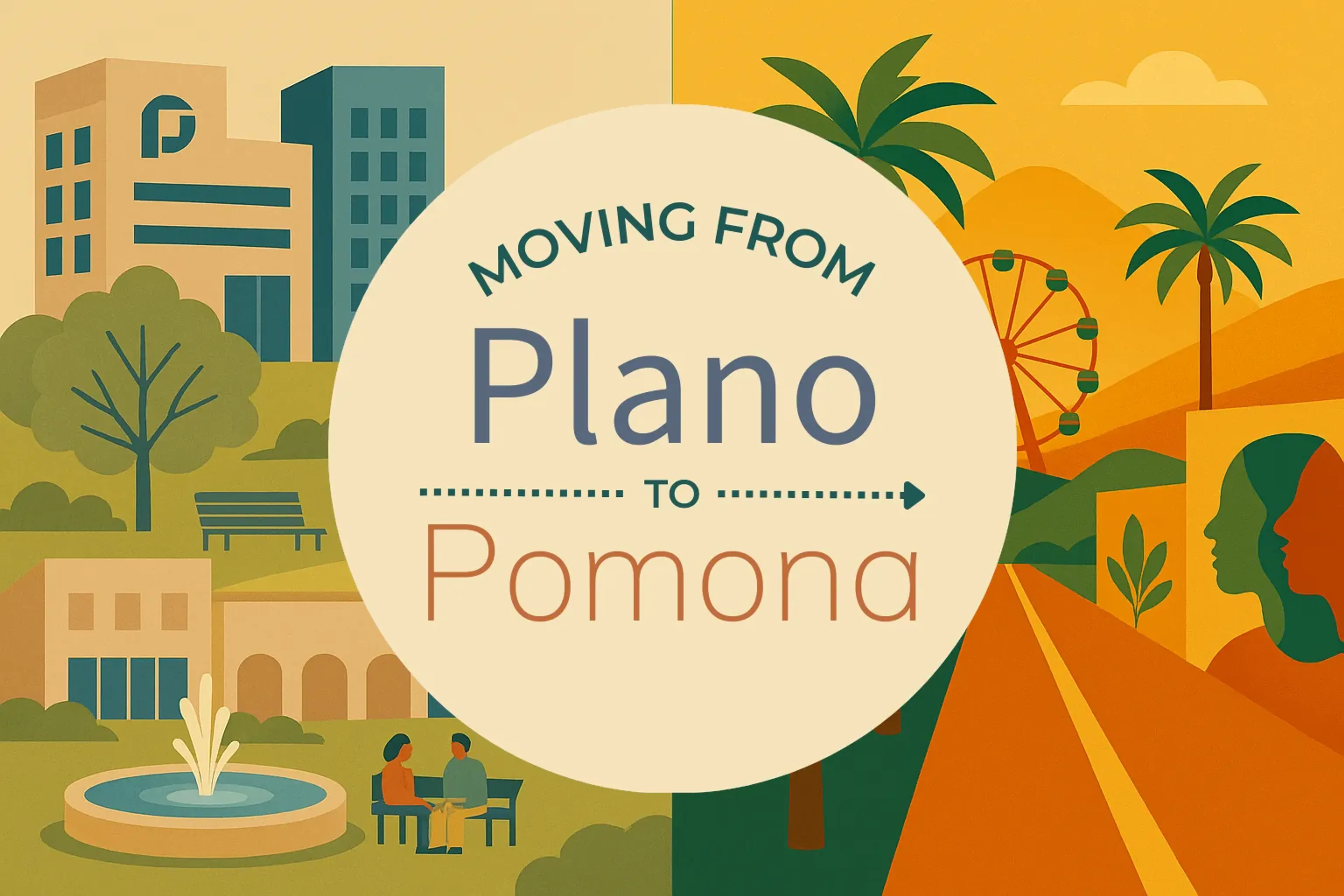Side-by-side comparison of Plano to Pomona moving companies