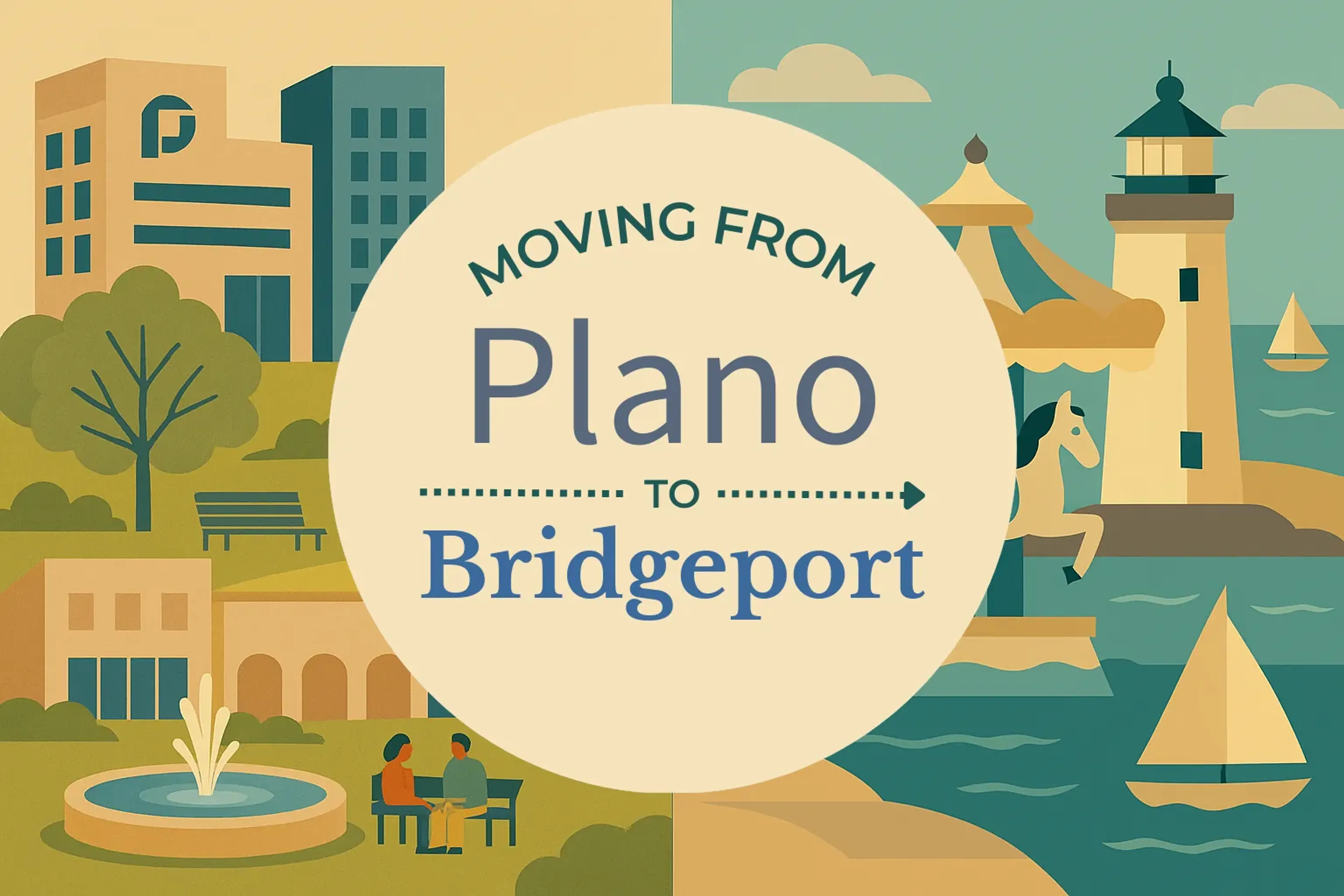 Side-by-side comparison of Plano to Bridgeport moving companies