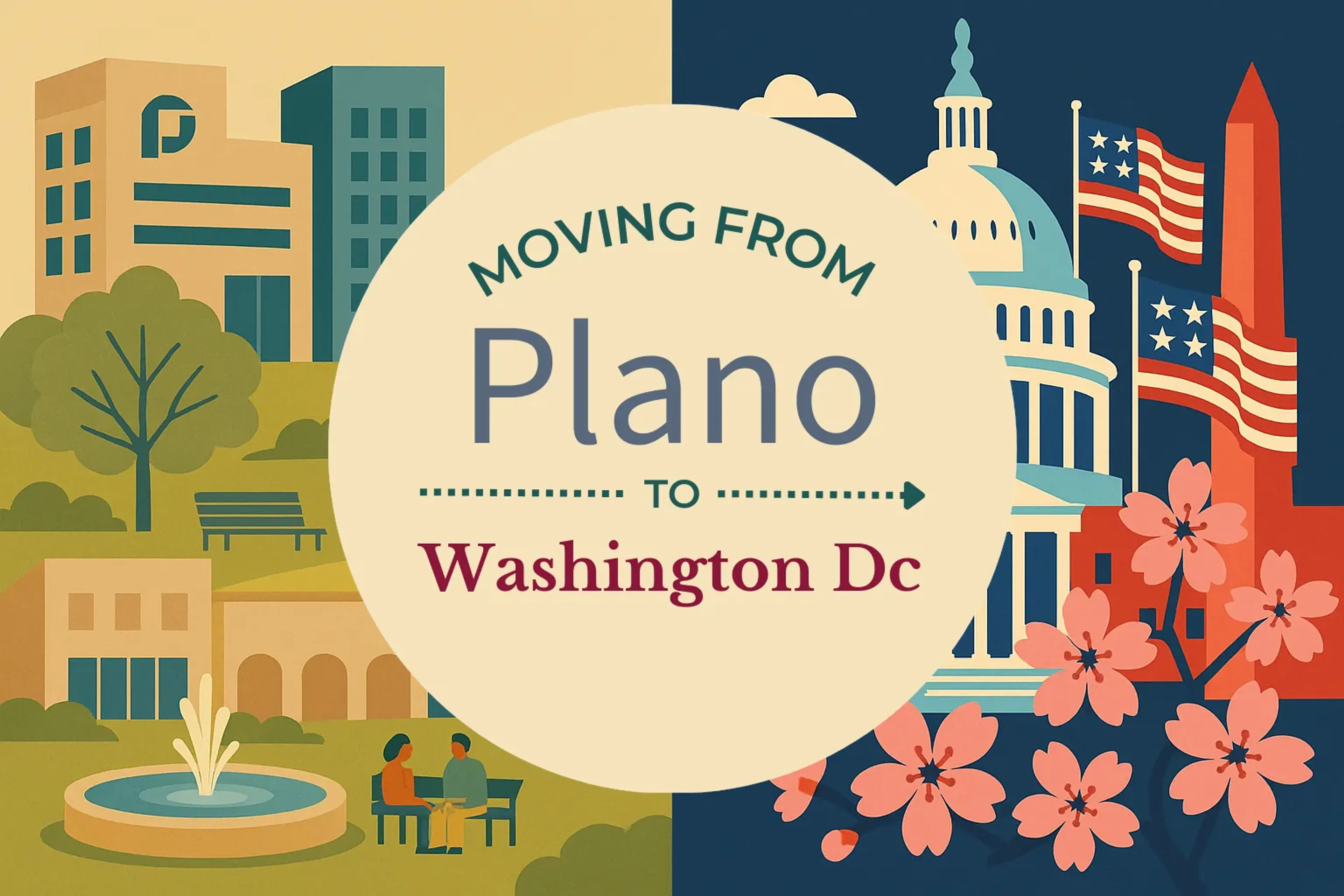 Side-by-side comparison of Plano to Washington DC moving companies