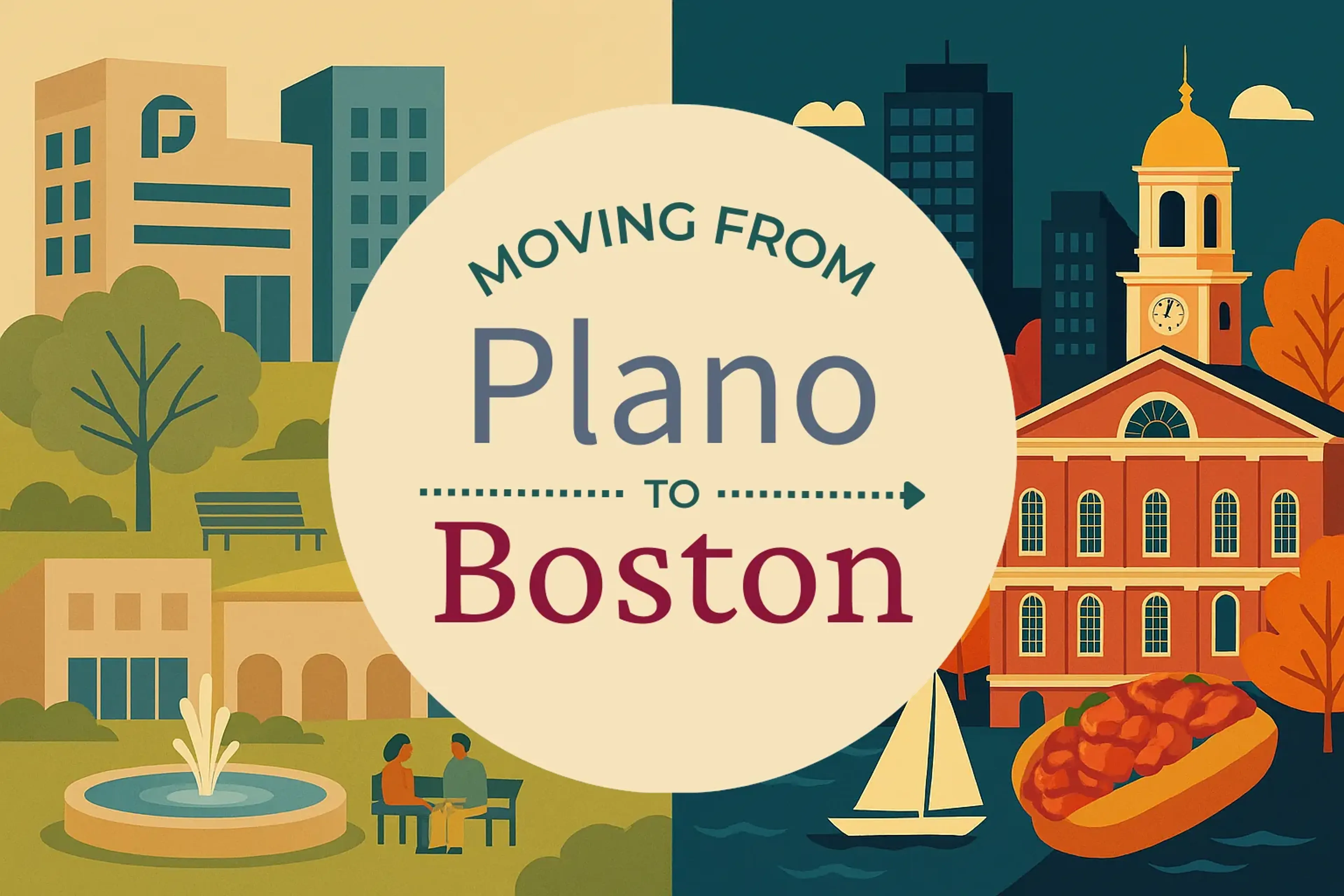 Side-by-side comparison of Plano to Boston moving companies