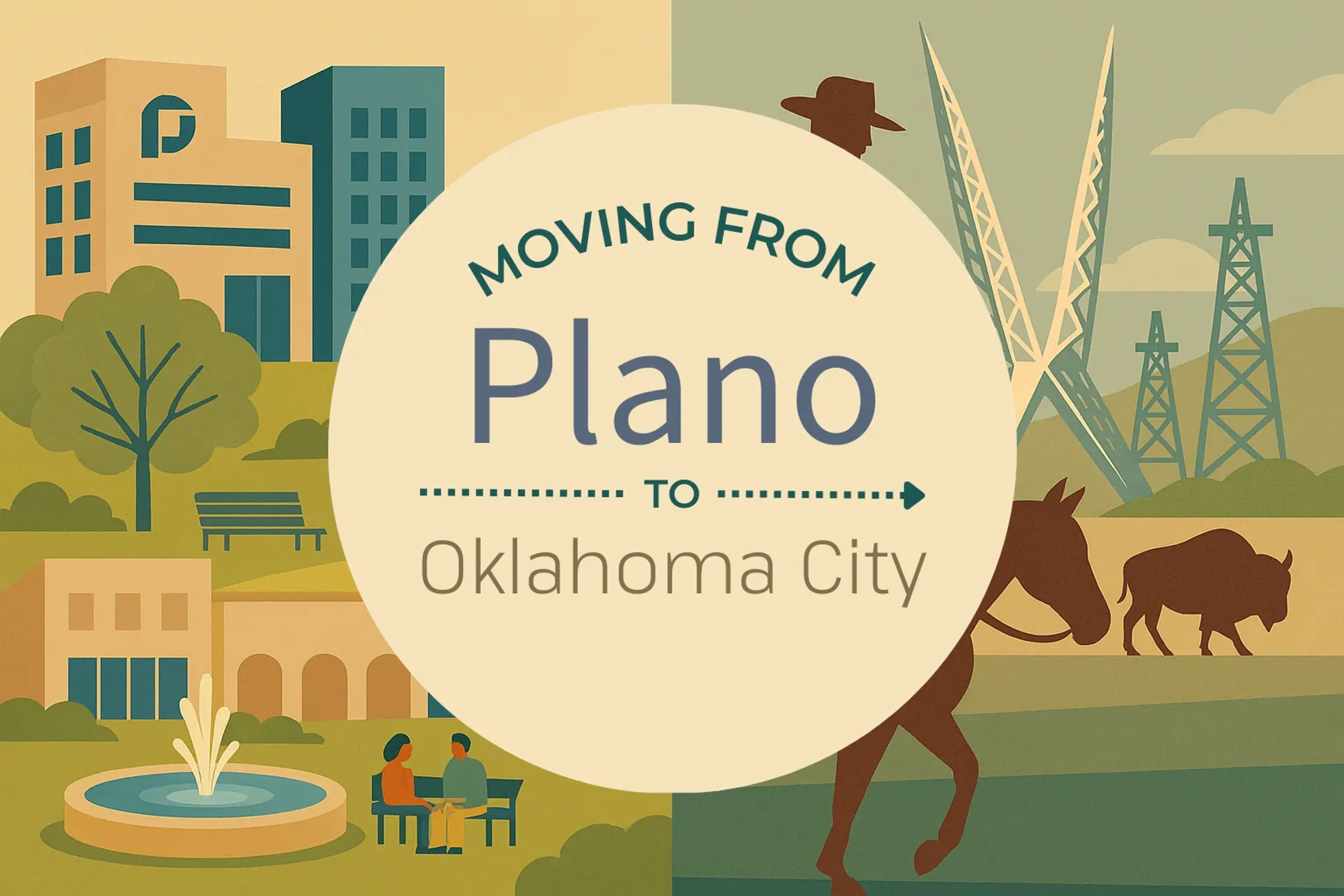 Side-by-side comparison of Plano to Oklahoma City moving companies