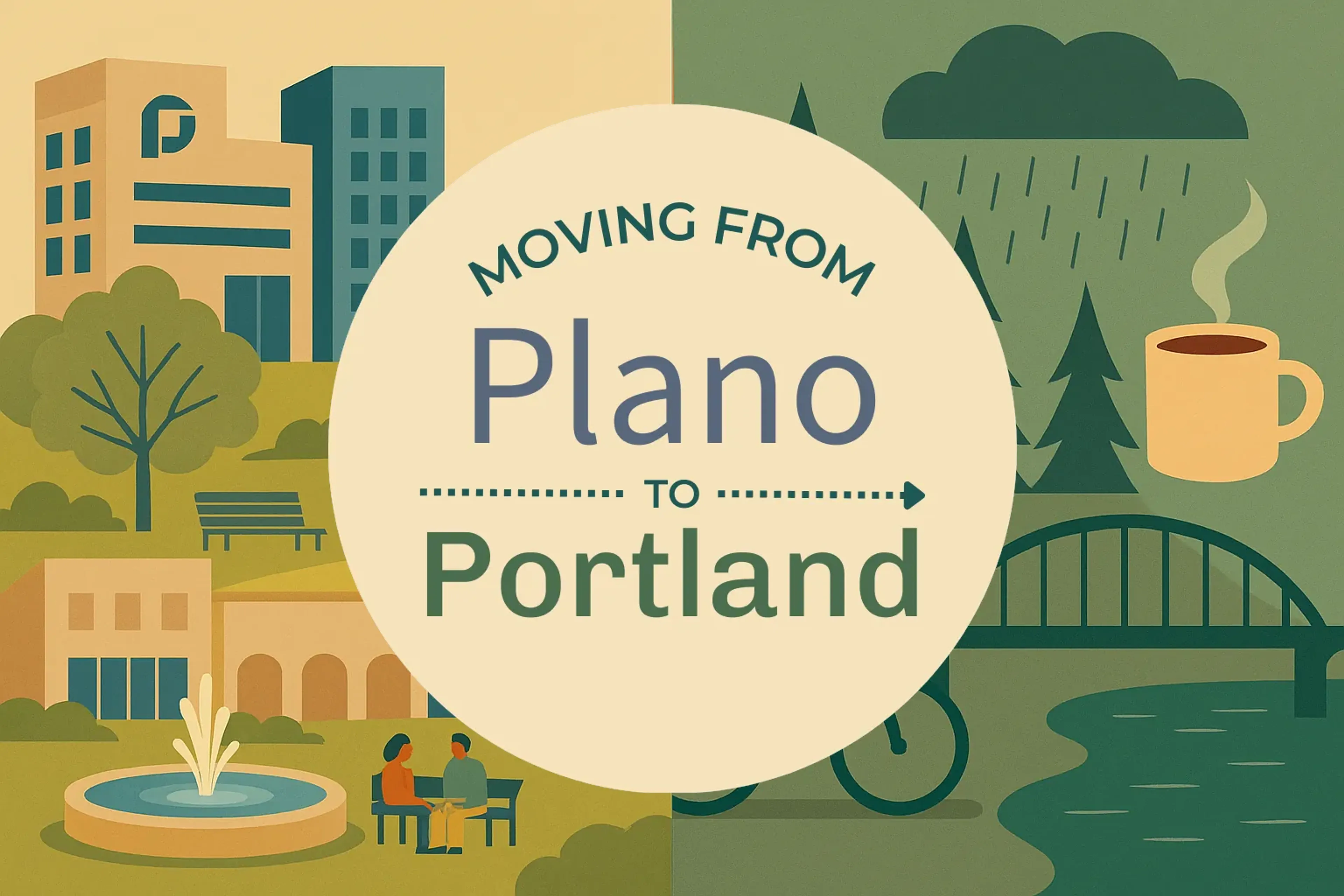 Side-by-side comparison of Plano to Portland moving companies