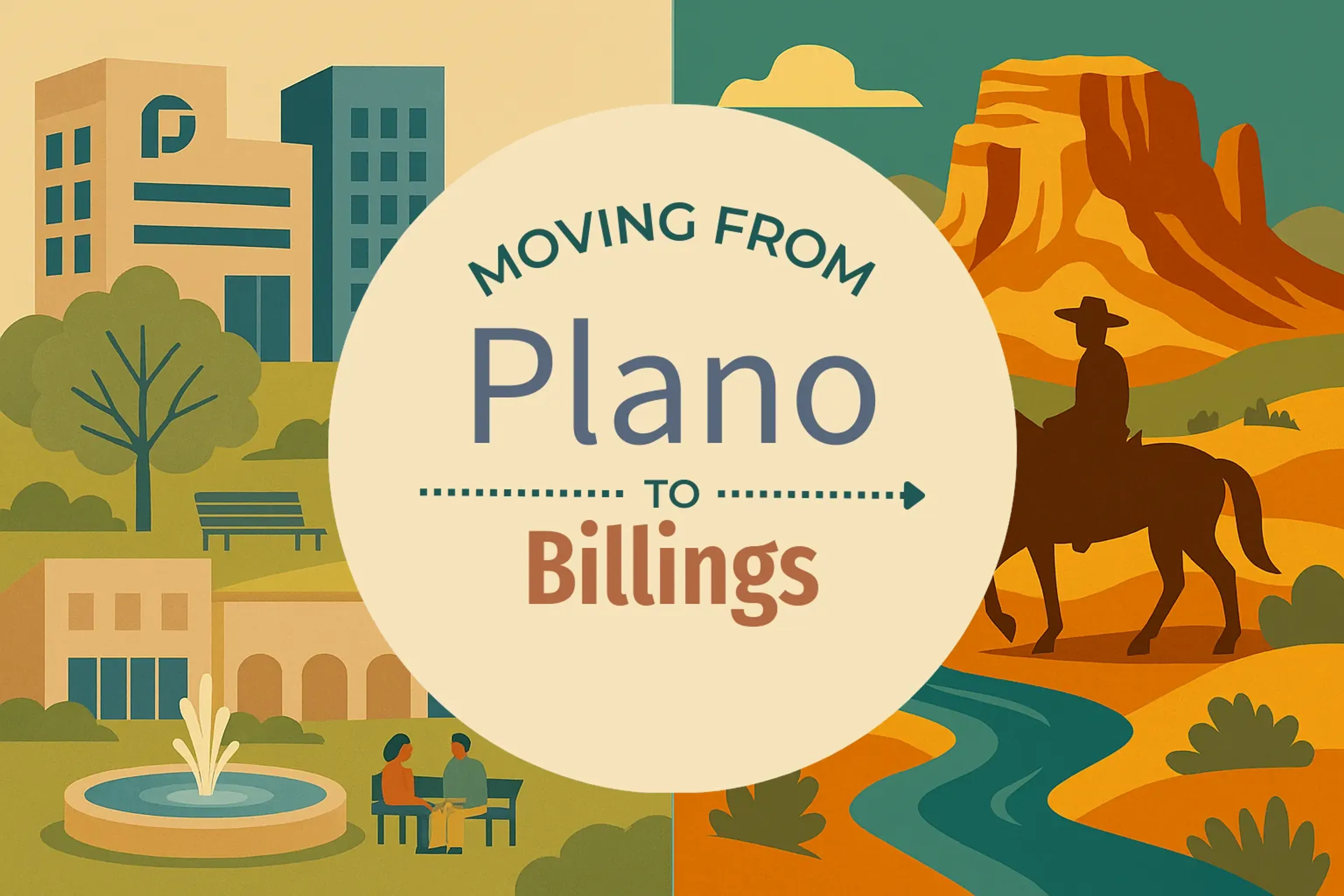 Side-by-side comparison of Plano to Billings moving companies