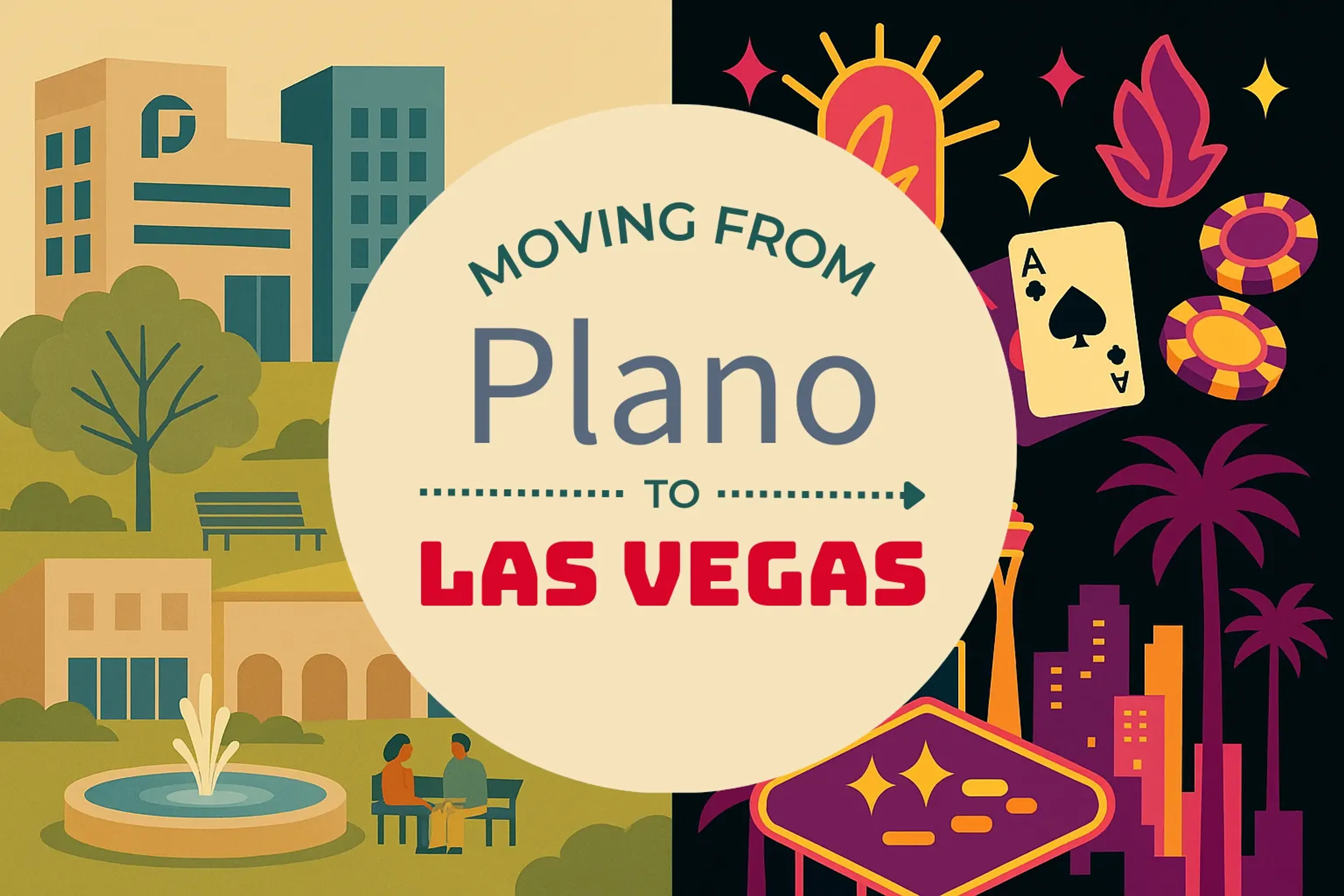 Side-by-side comparison of Plano to Las Vegas moving companies