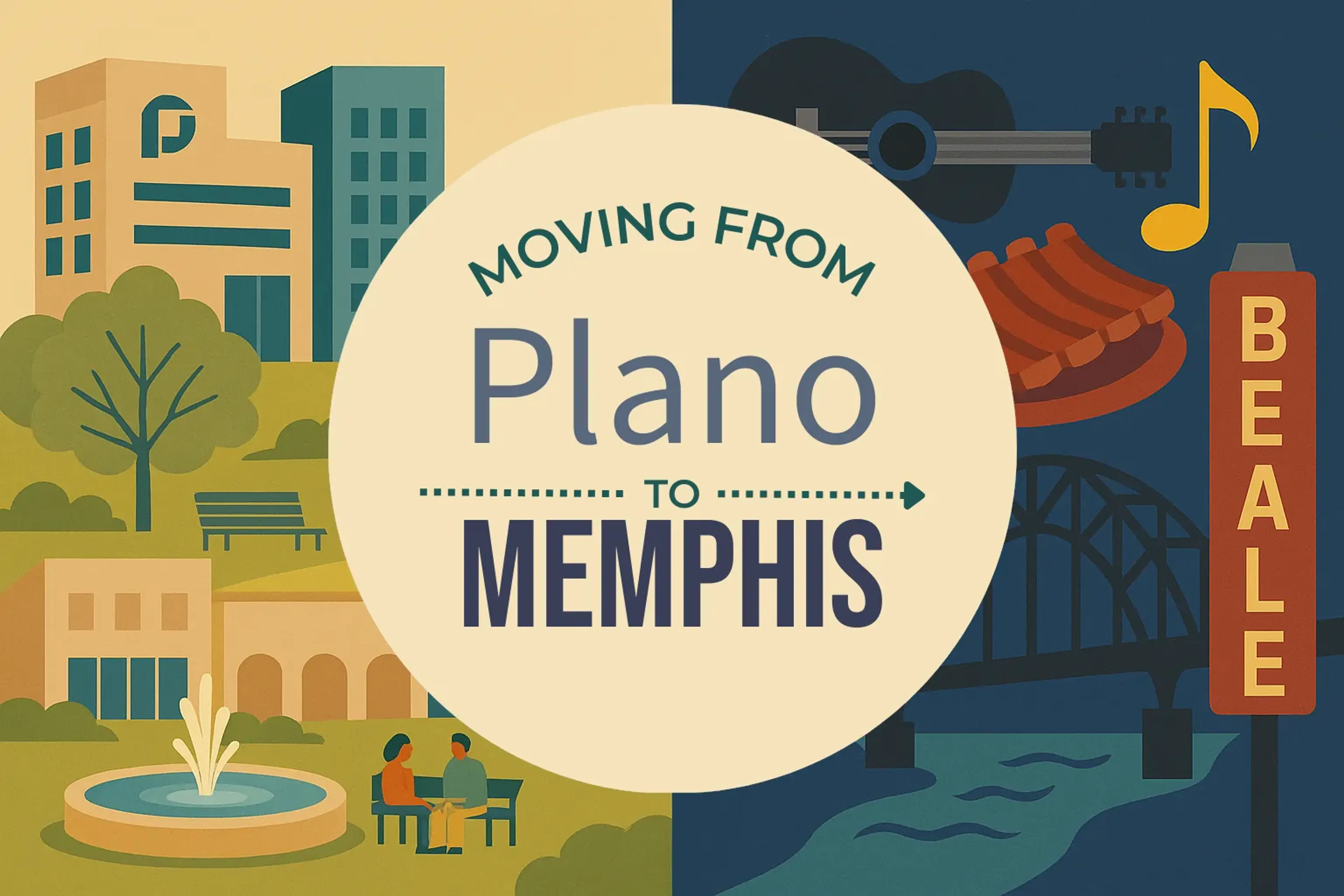 Side-by-side comparison of Plano to Memphis moving companies