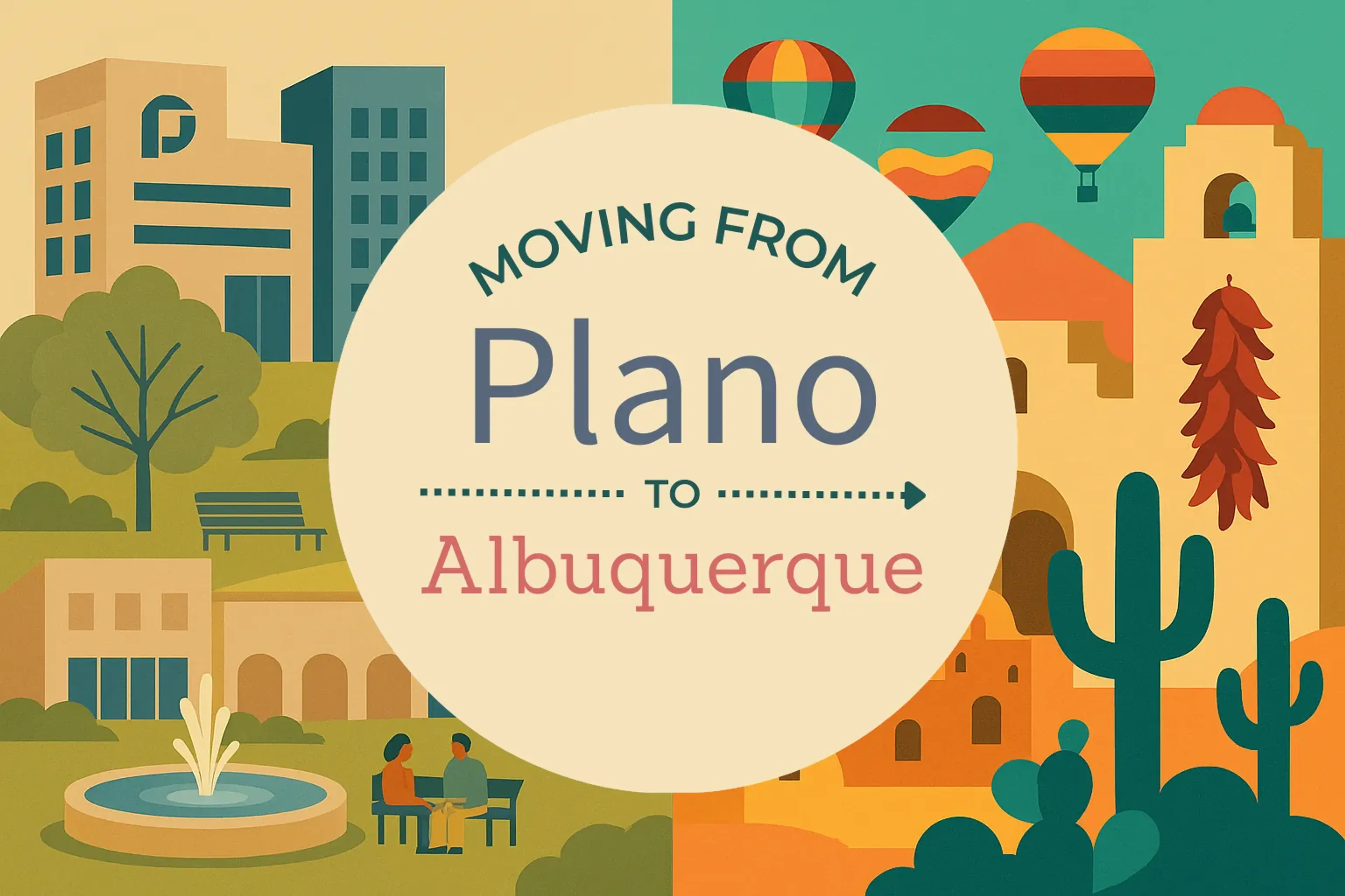 Side-by-side comparison of Plano to Albuquerque moving companies