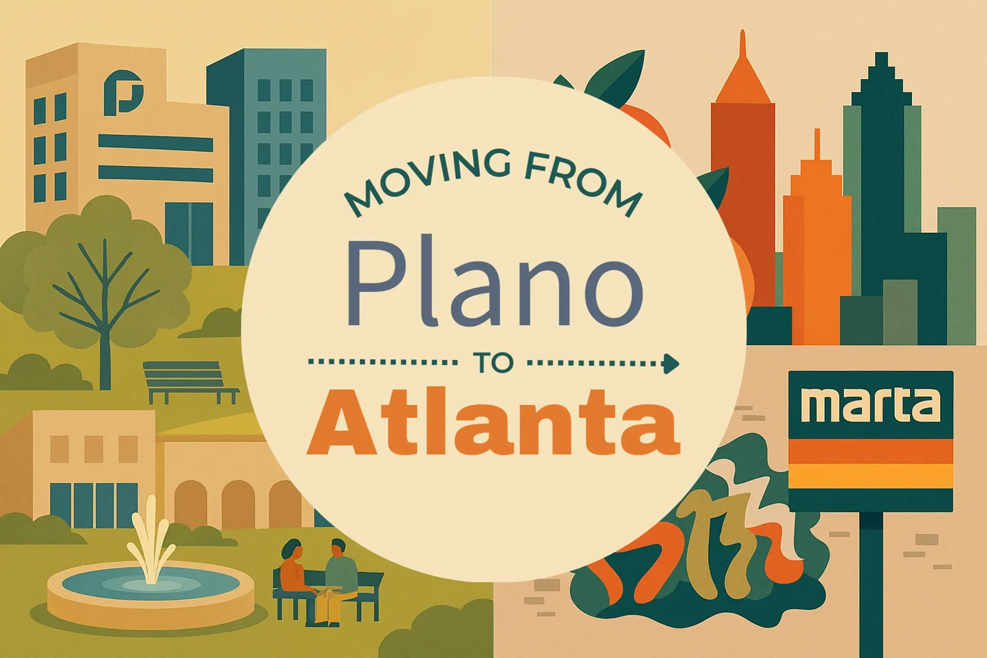 Side-by-side comparison of Plano to Atlanta moving companies
