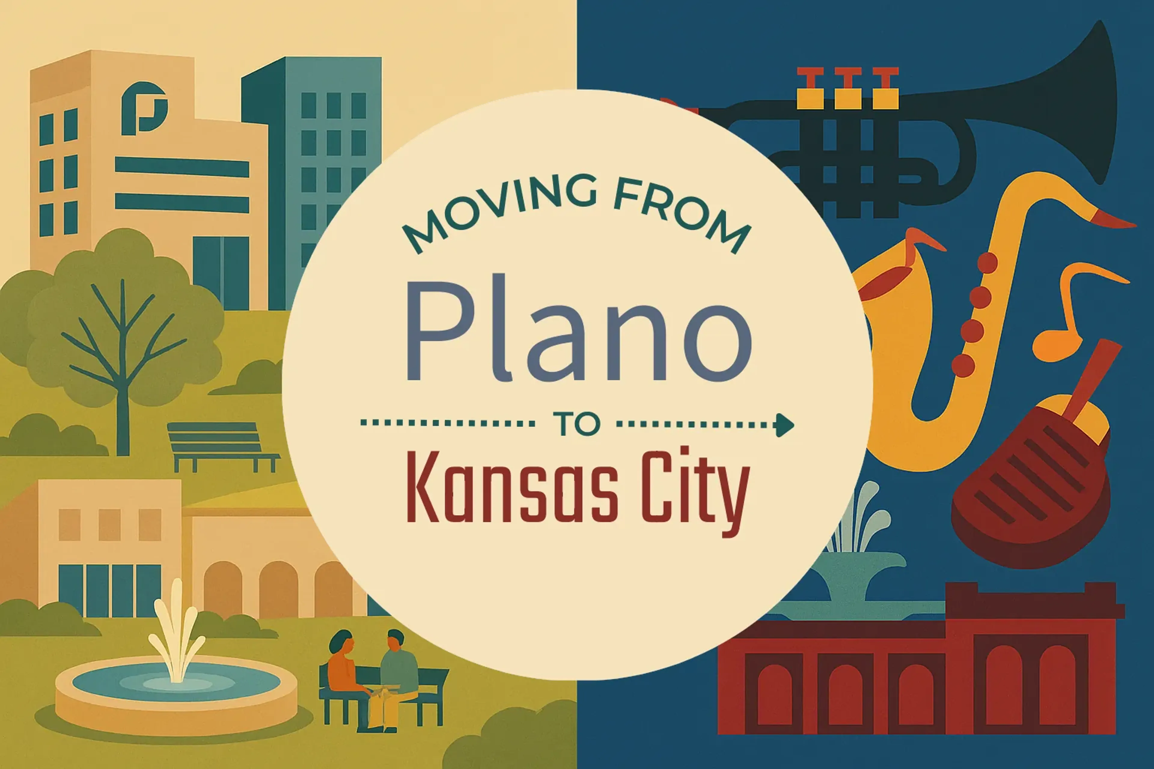 Side-by-side comparison of Plano to Kansas City moving companies