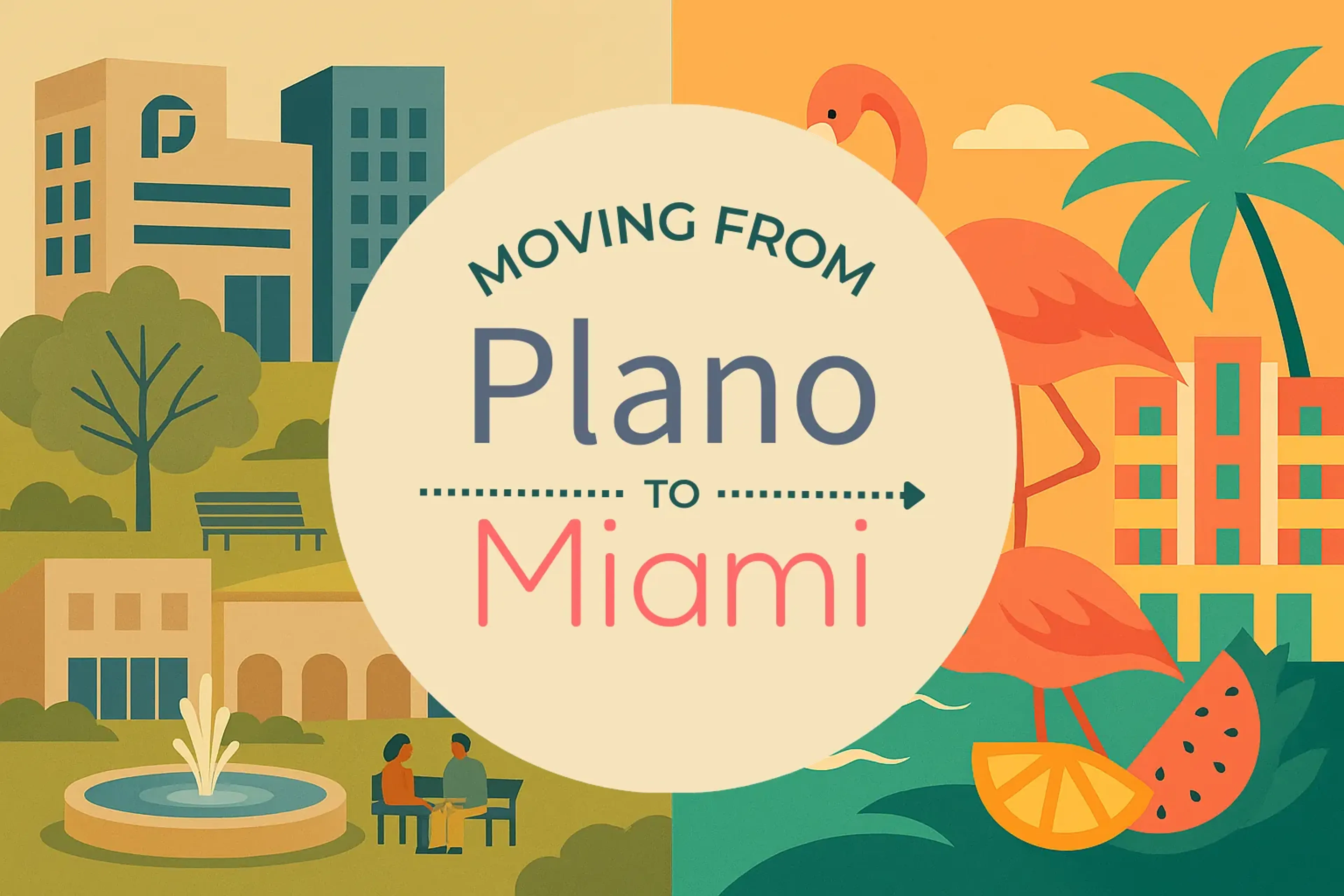 Side-by-side comparison of Plano to Miami moving companies