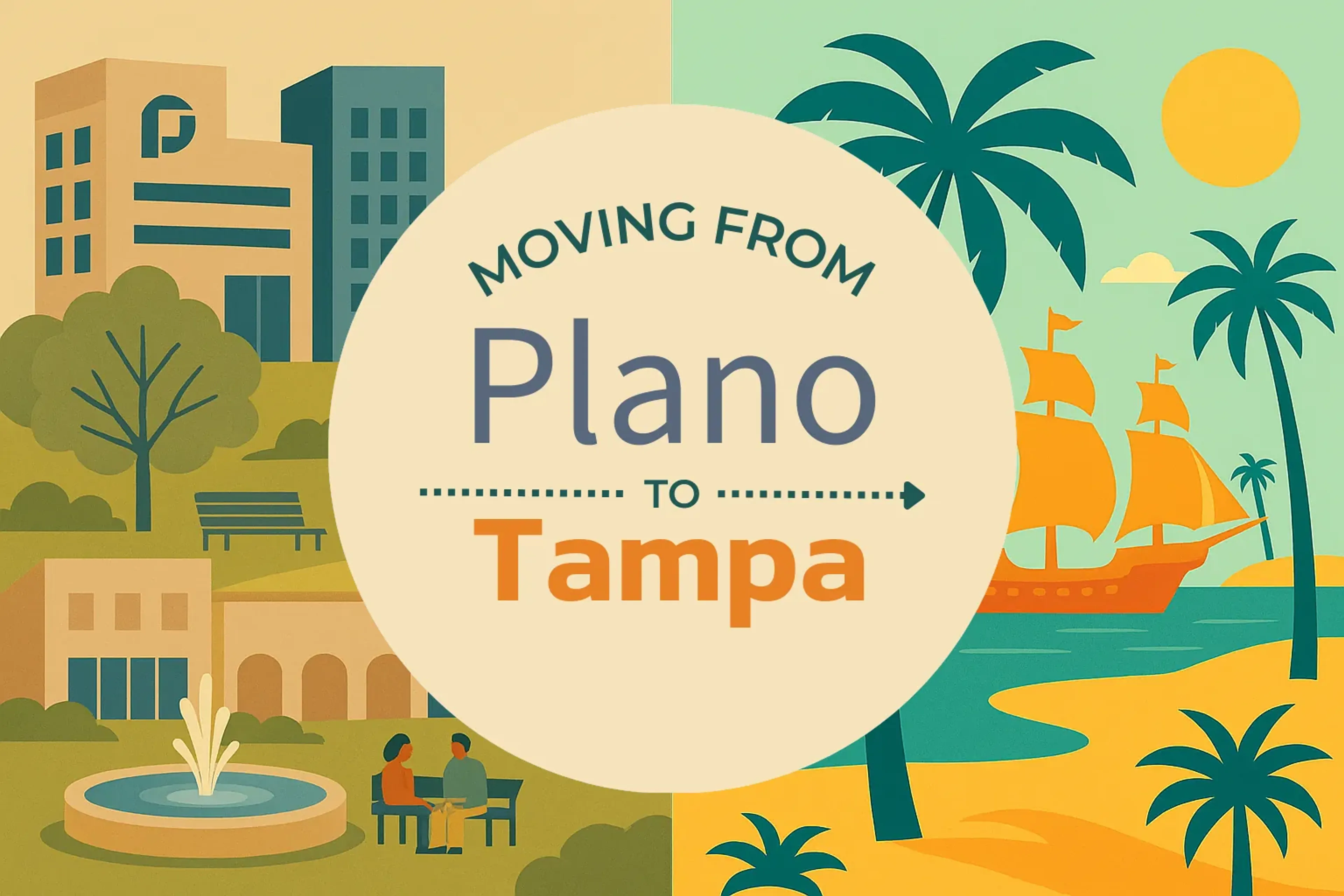 Side-by-side comparison of Plano to Tampa moving companies