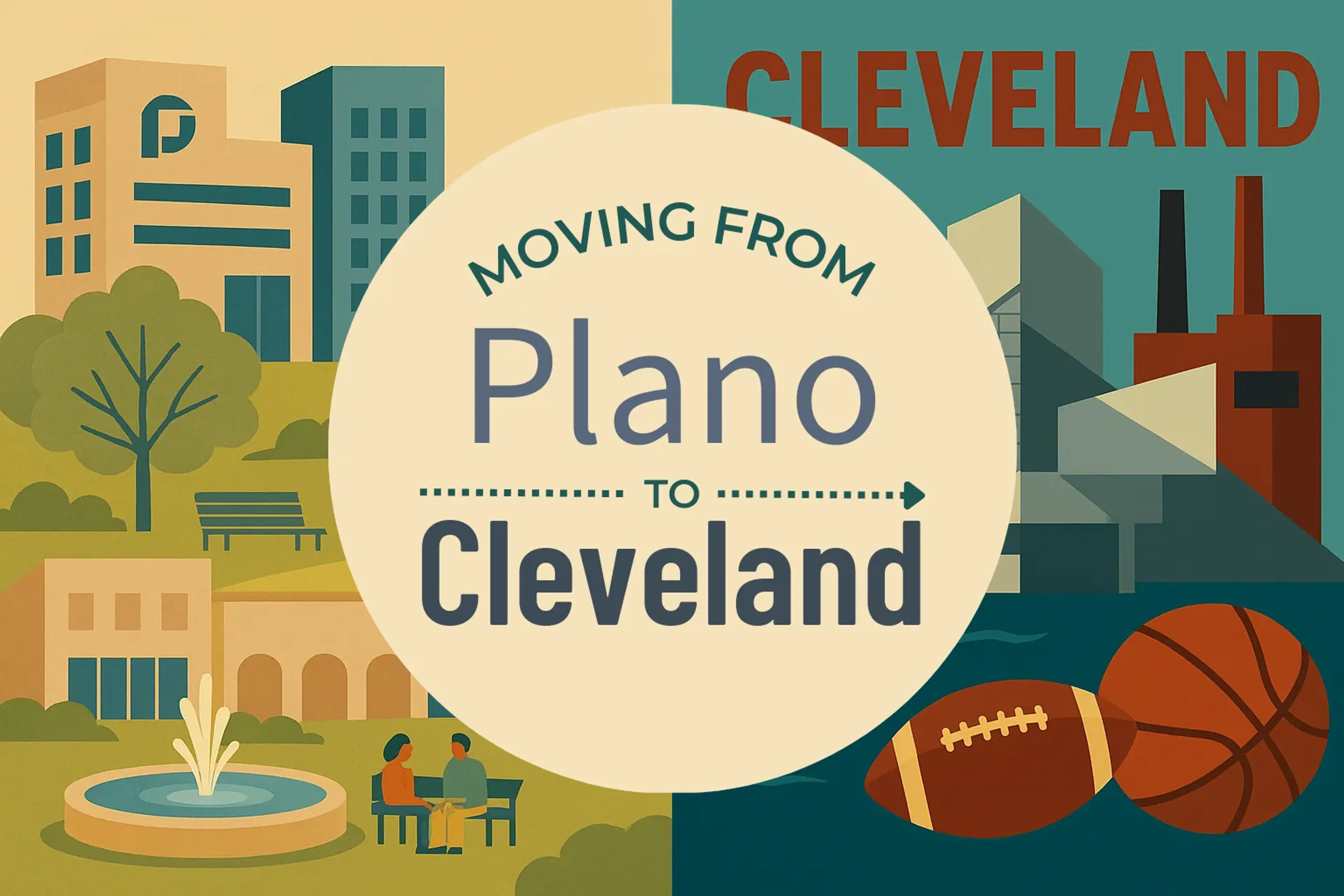 Side-by-side comparison of Plano to Cleveland moving companies
