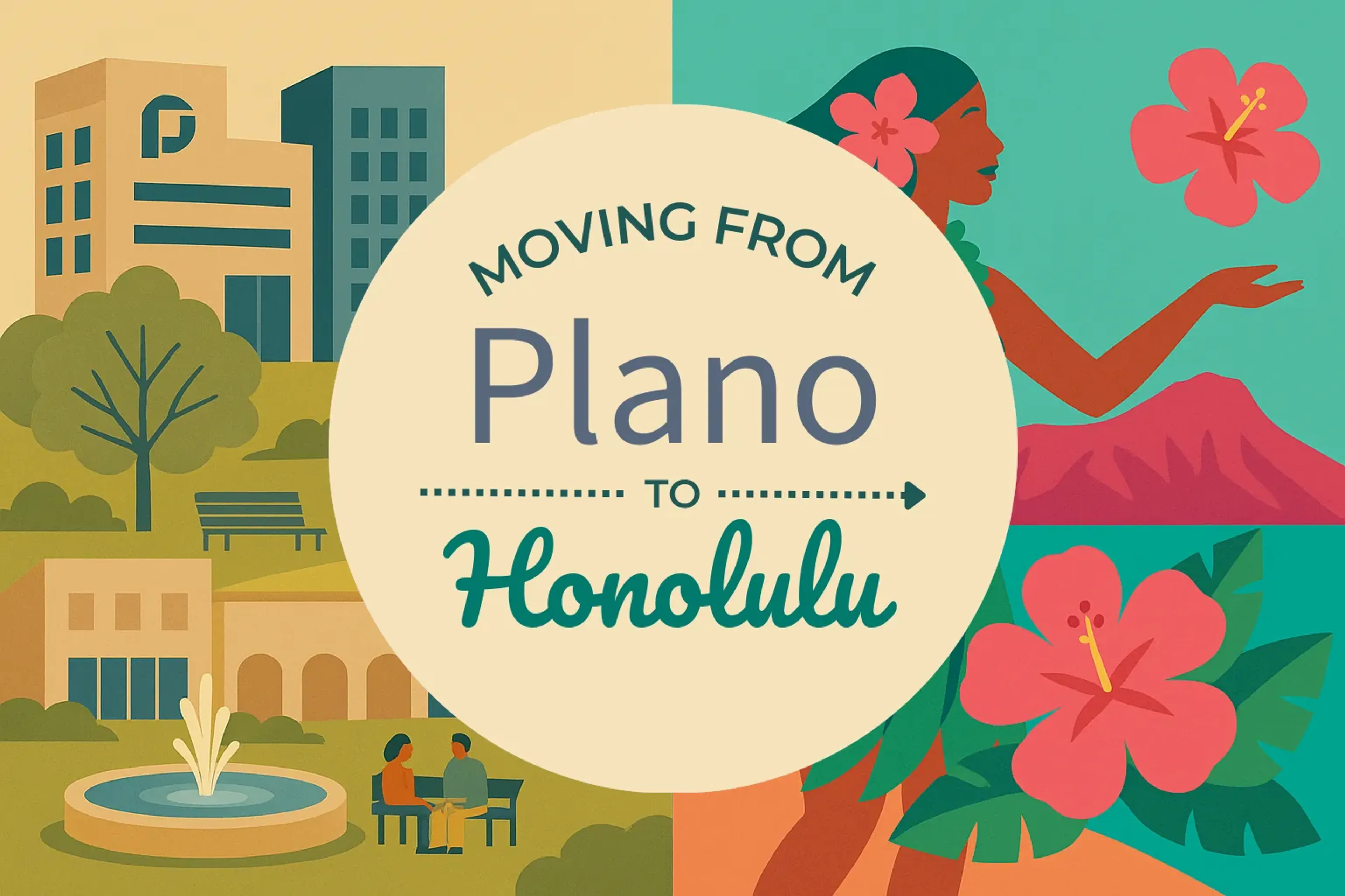 Side-by-side comparison of Plano to Honolulu moving companies