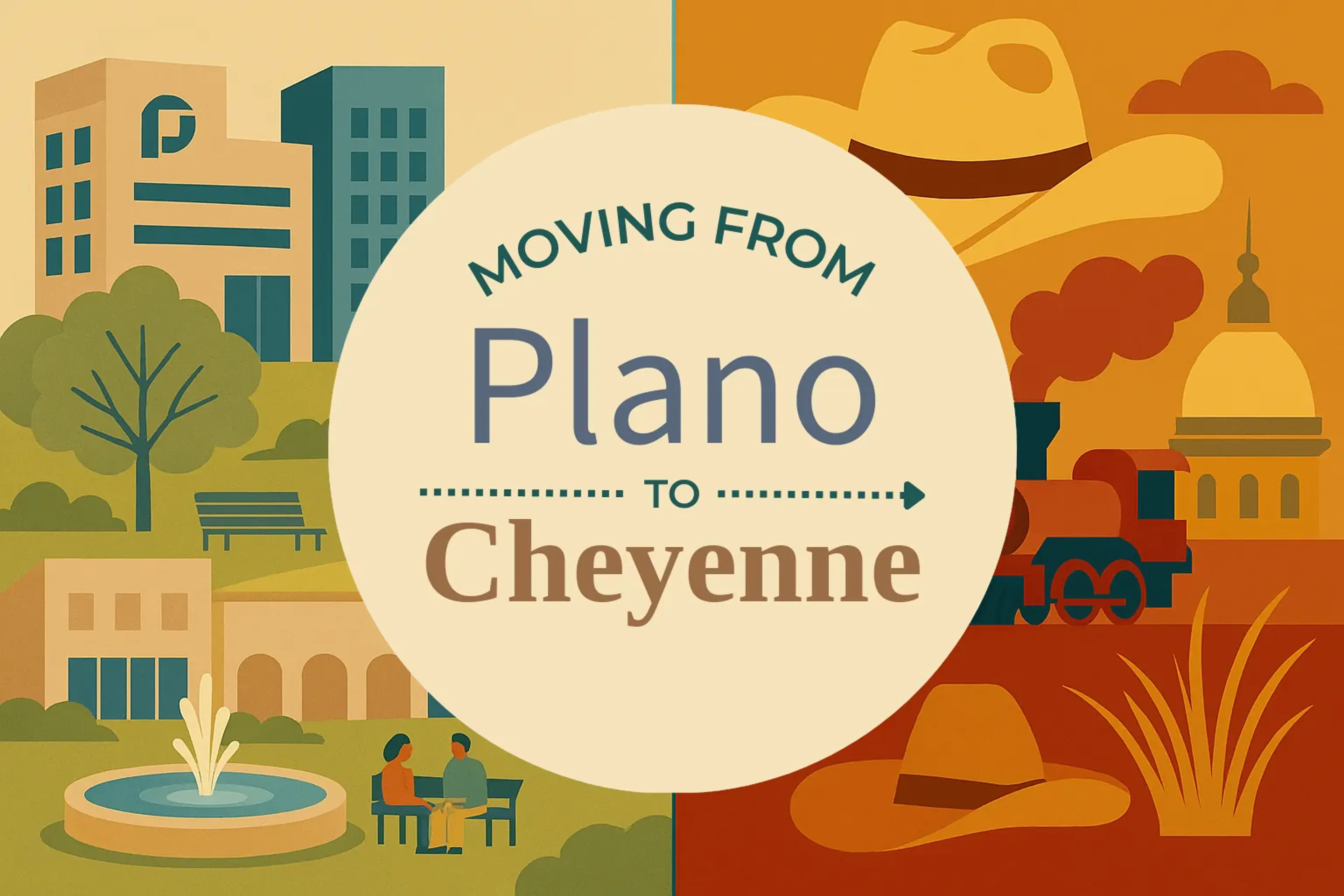 Side-by-side comparison of Plano to Cheyenne moving companies