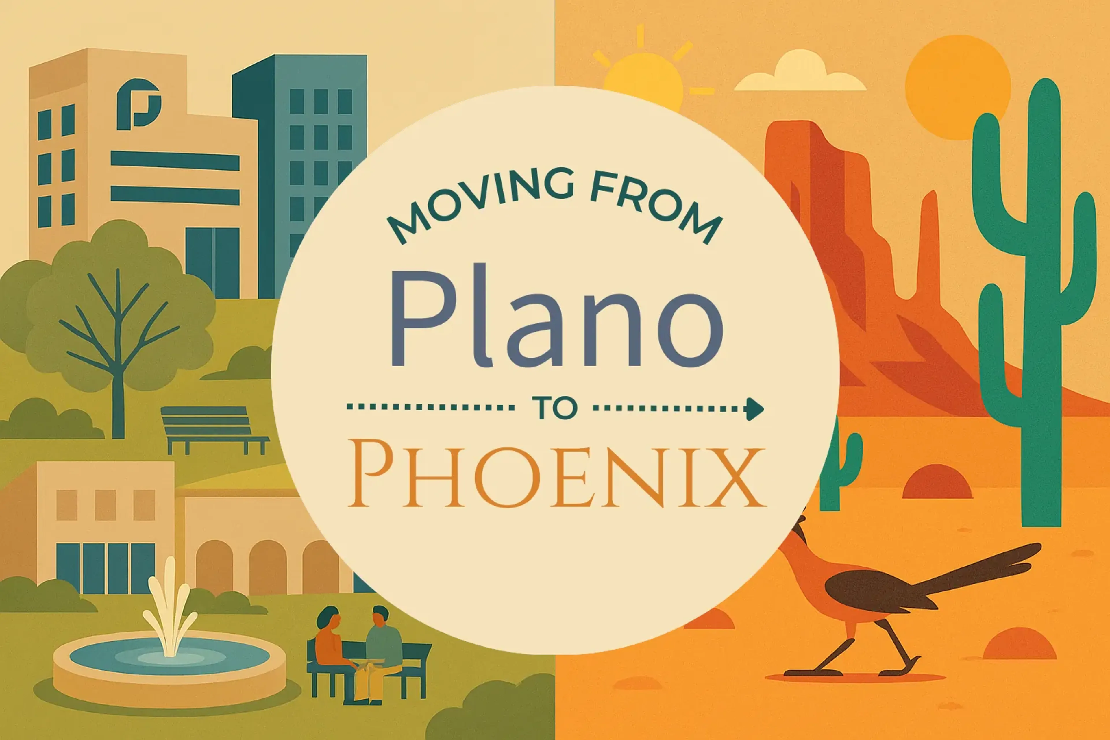 Side-by-side comparison of Plano to Phoenix moving companies