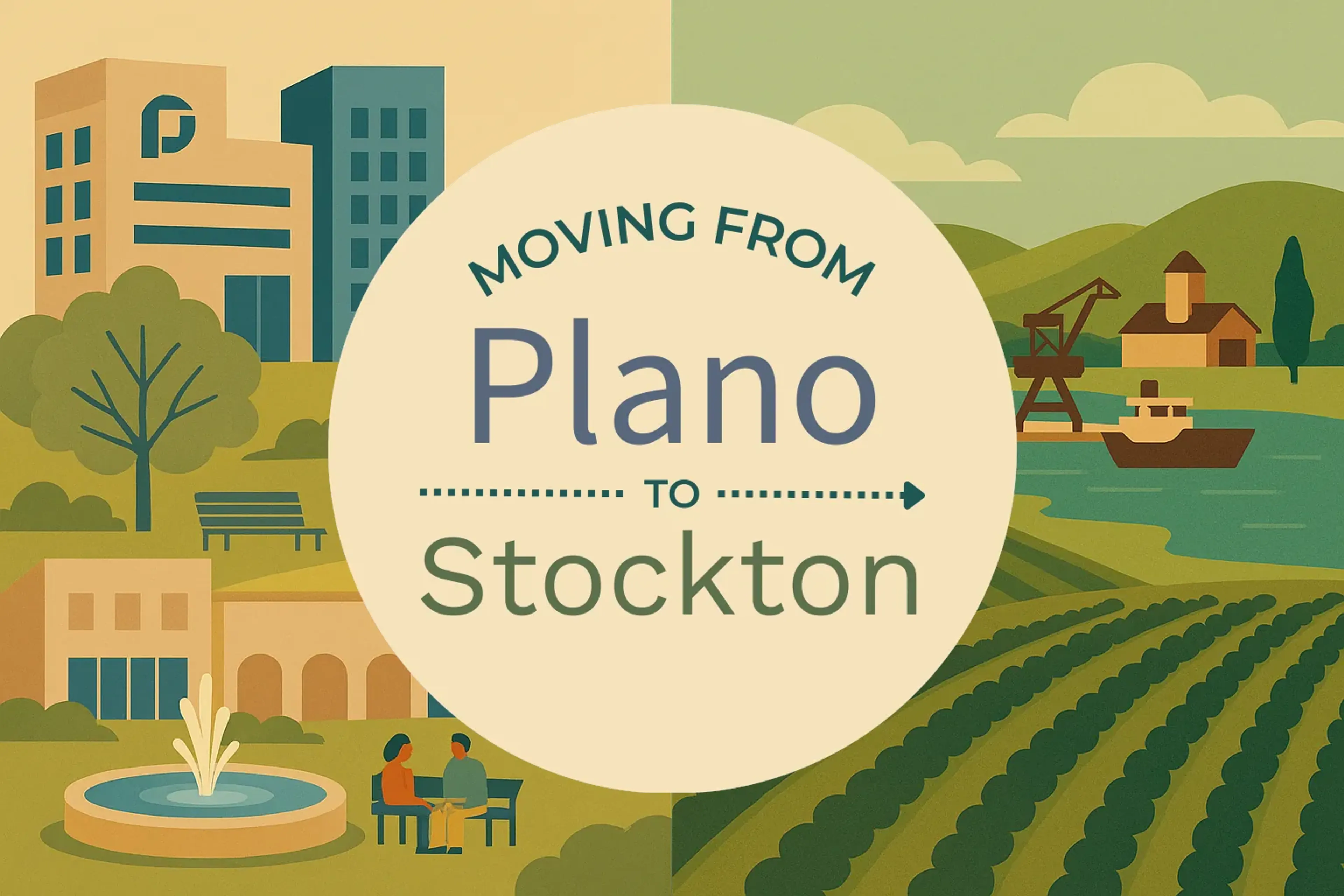 Side-by-side comparison of Plano to Stockton moving companies