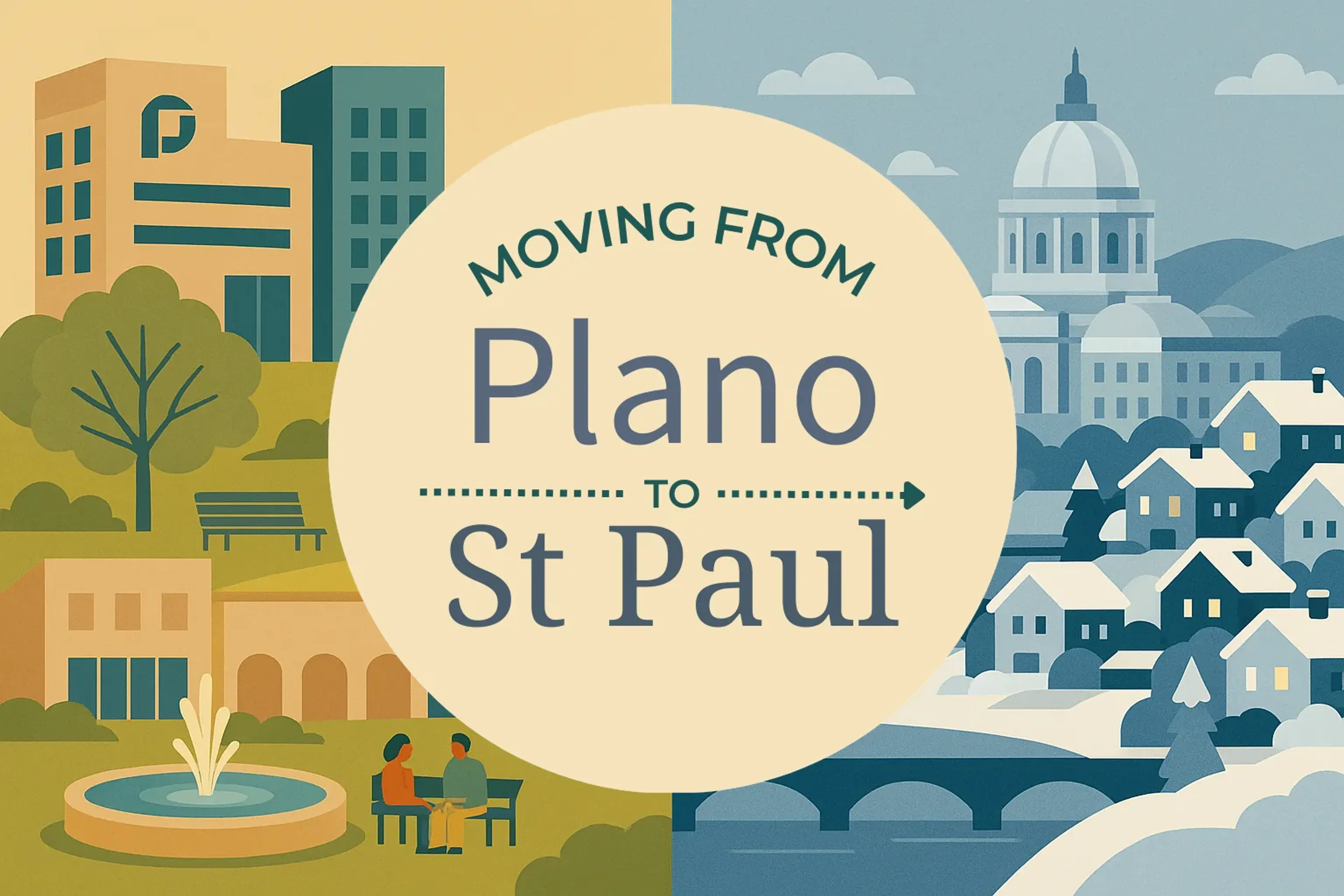 Side-by-side comparison of Plano to St. Paul moving companies