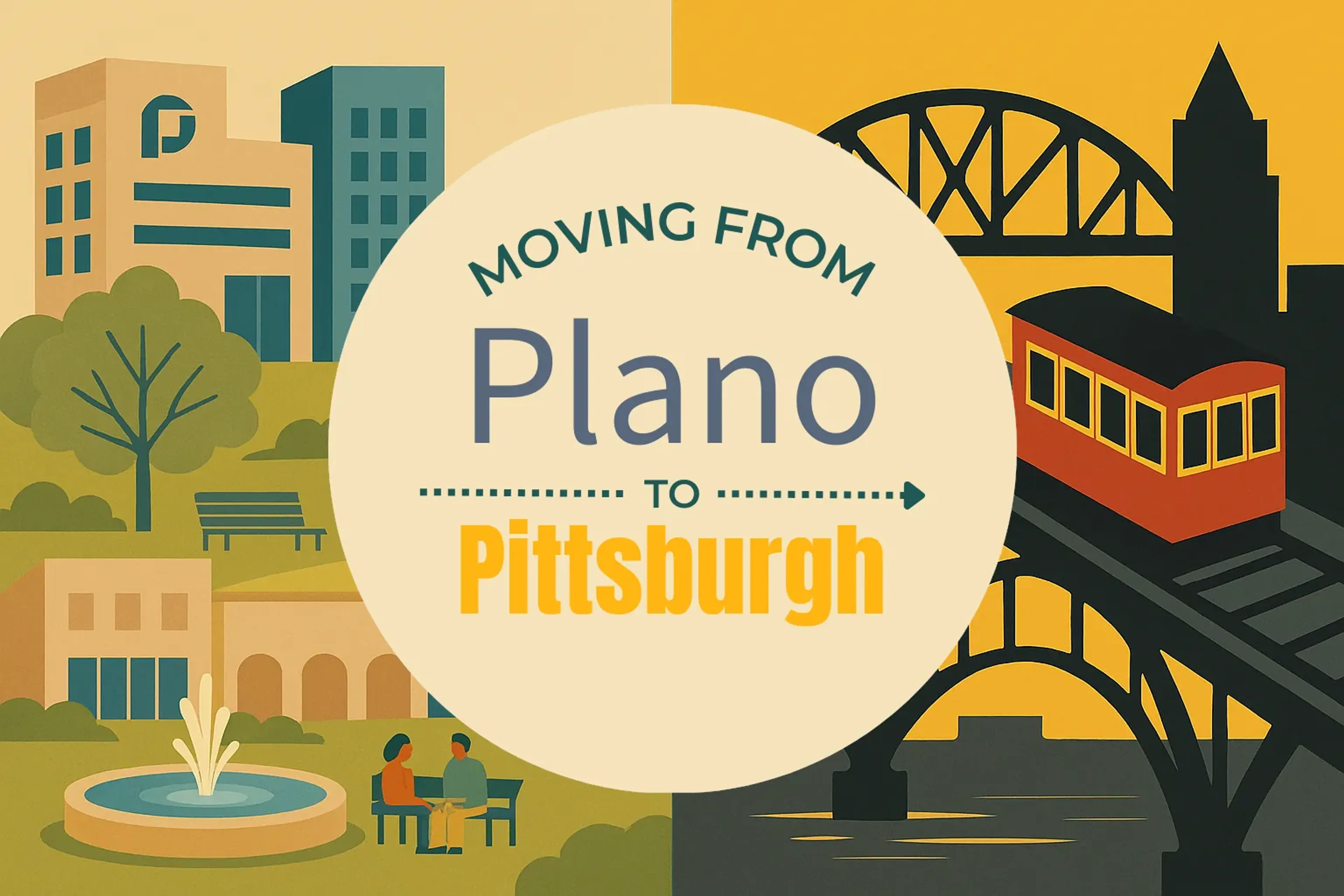 Side-by-side comparison of Plano to Pittsburgh moving companies