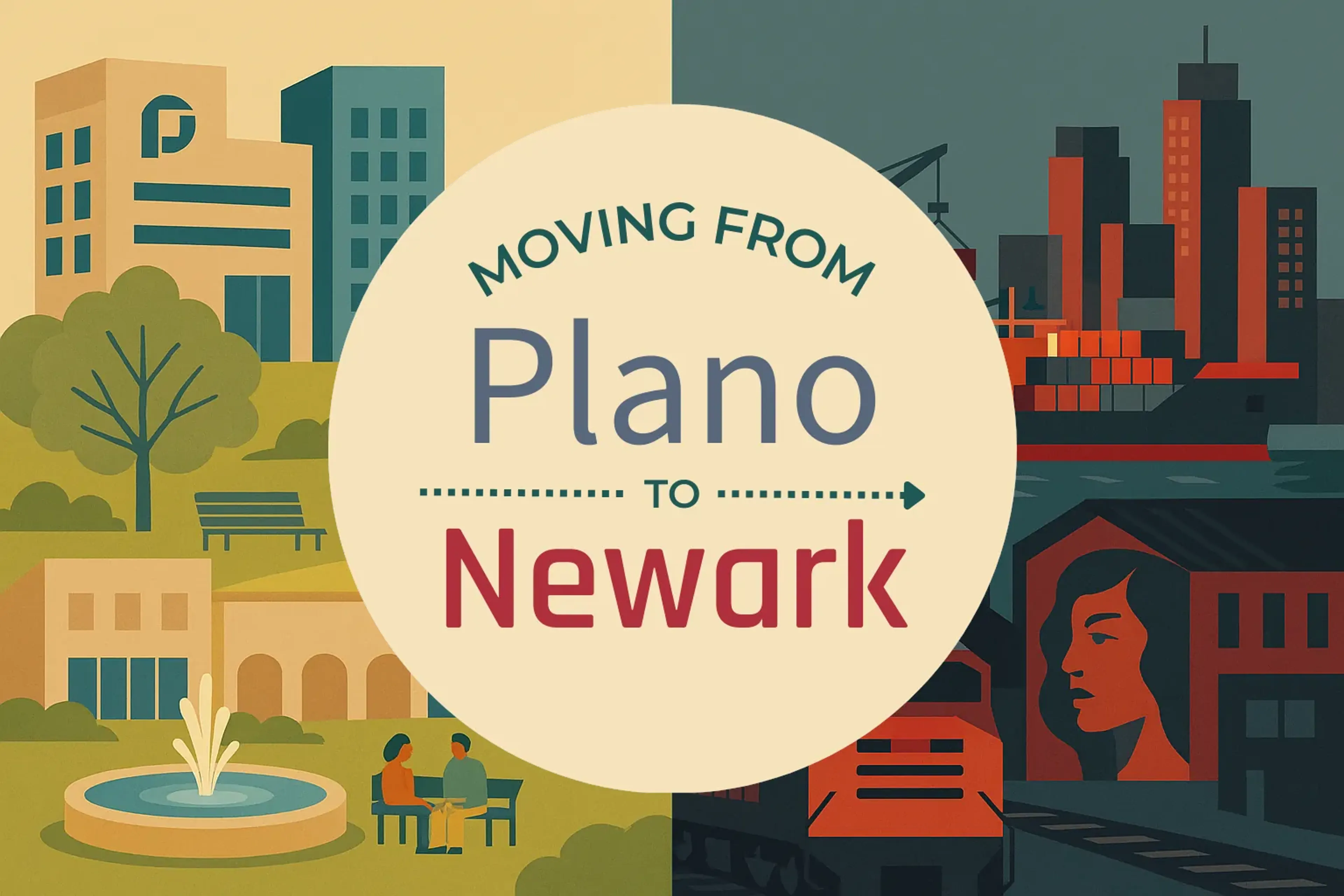 Side-by-side comparison of Plano to Newark moving companies