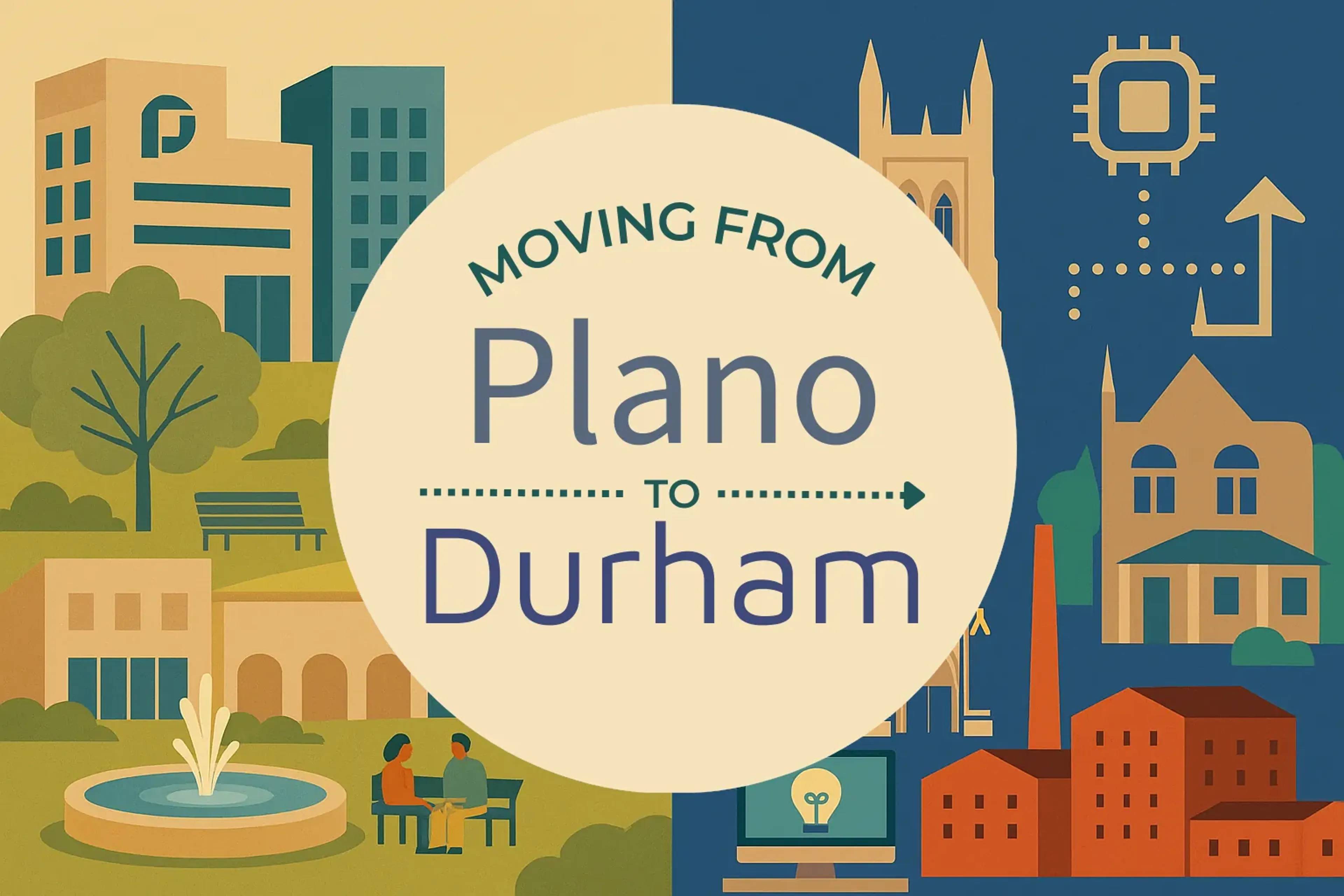 Side-by-side comparison of Plano to Durham moving companies