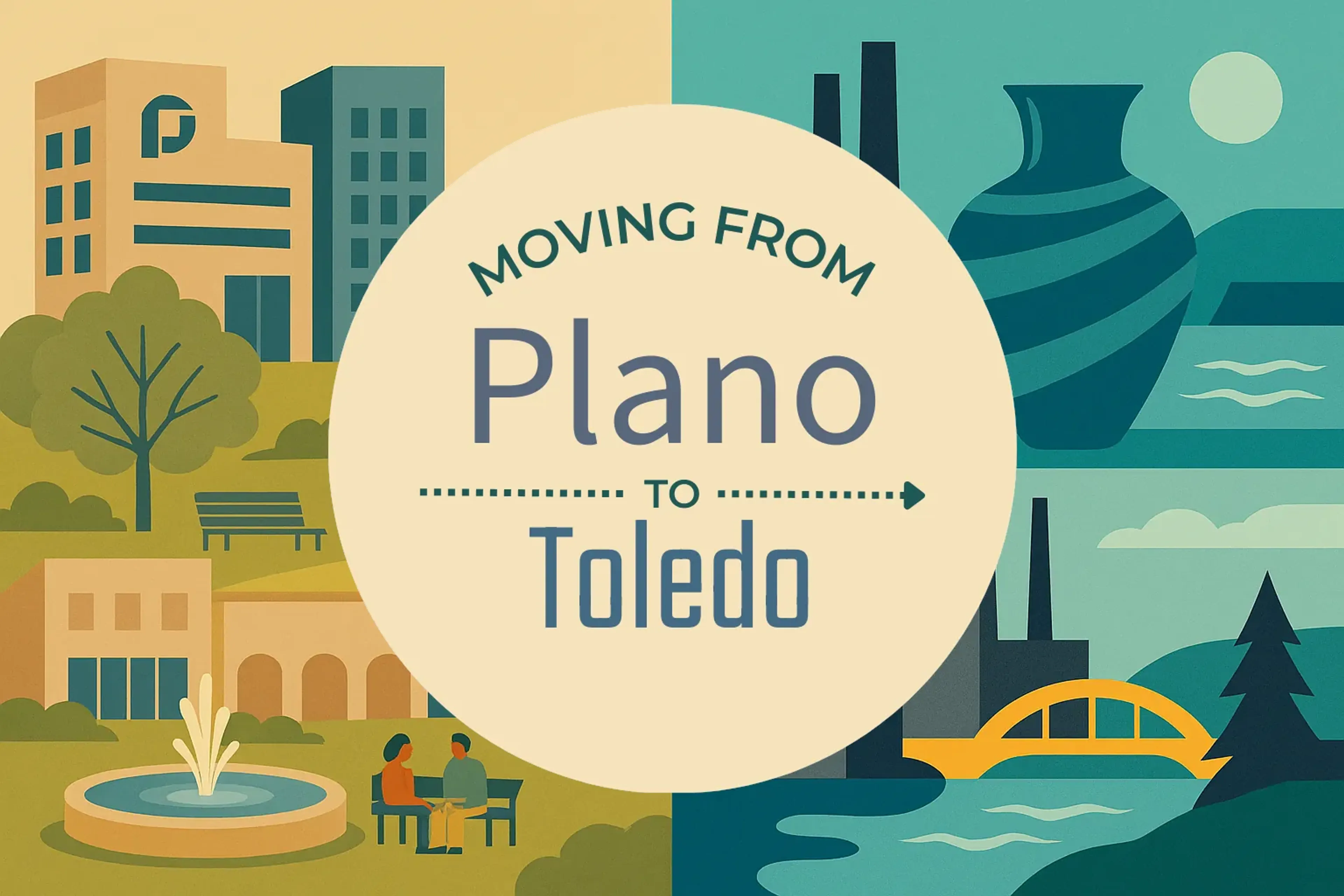 Side-by-side comparison of Plano to Toledo moving companies