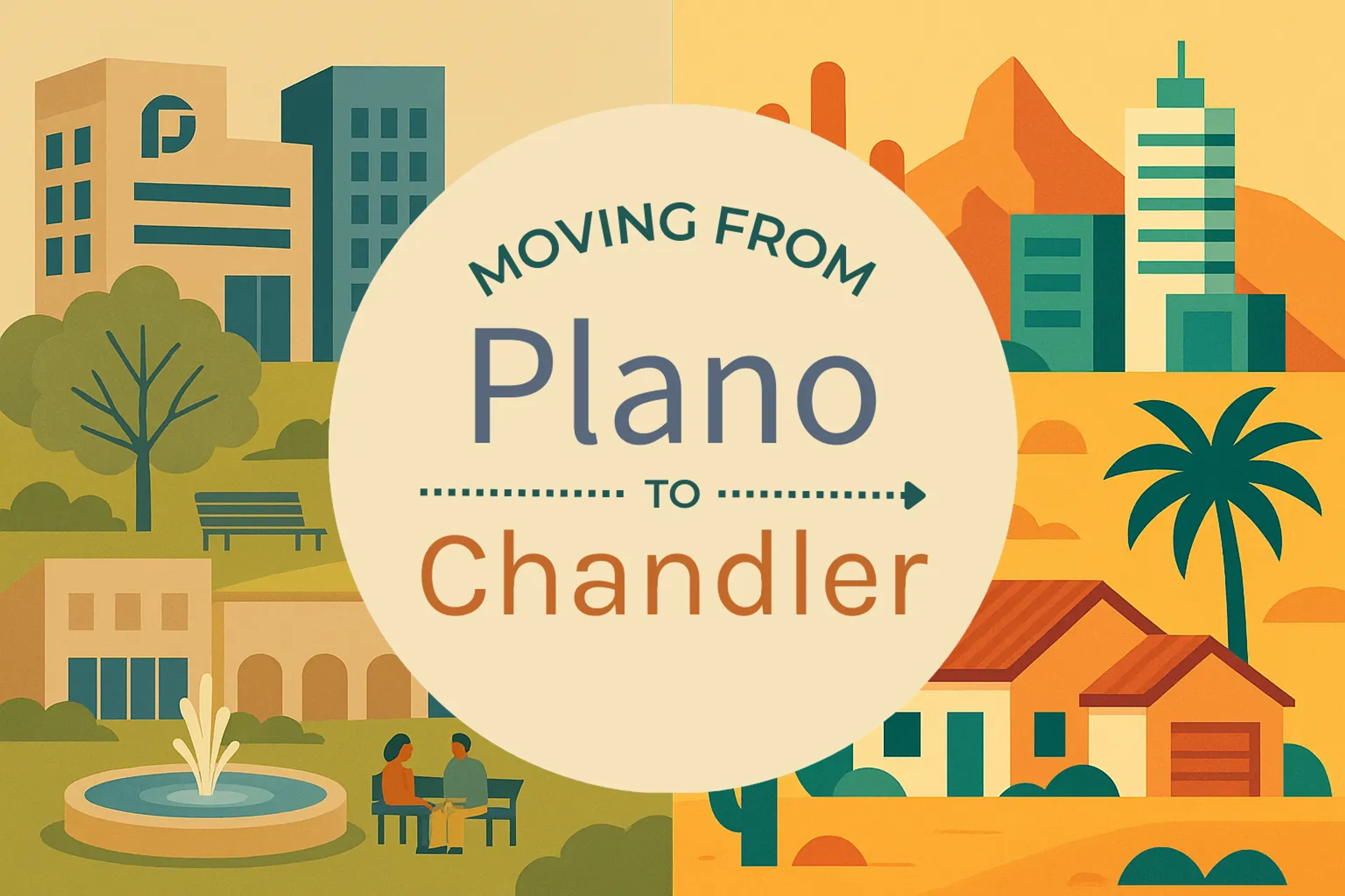 Side-by-side comparison of Plano to Chandler moving companies