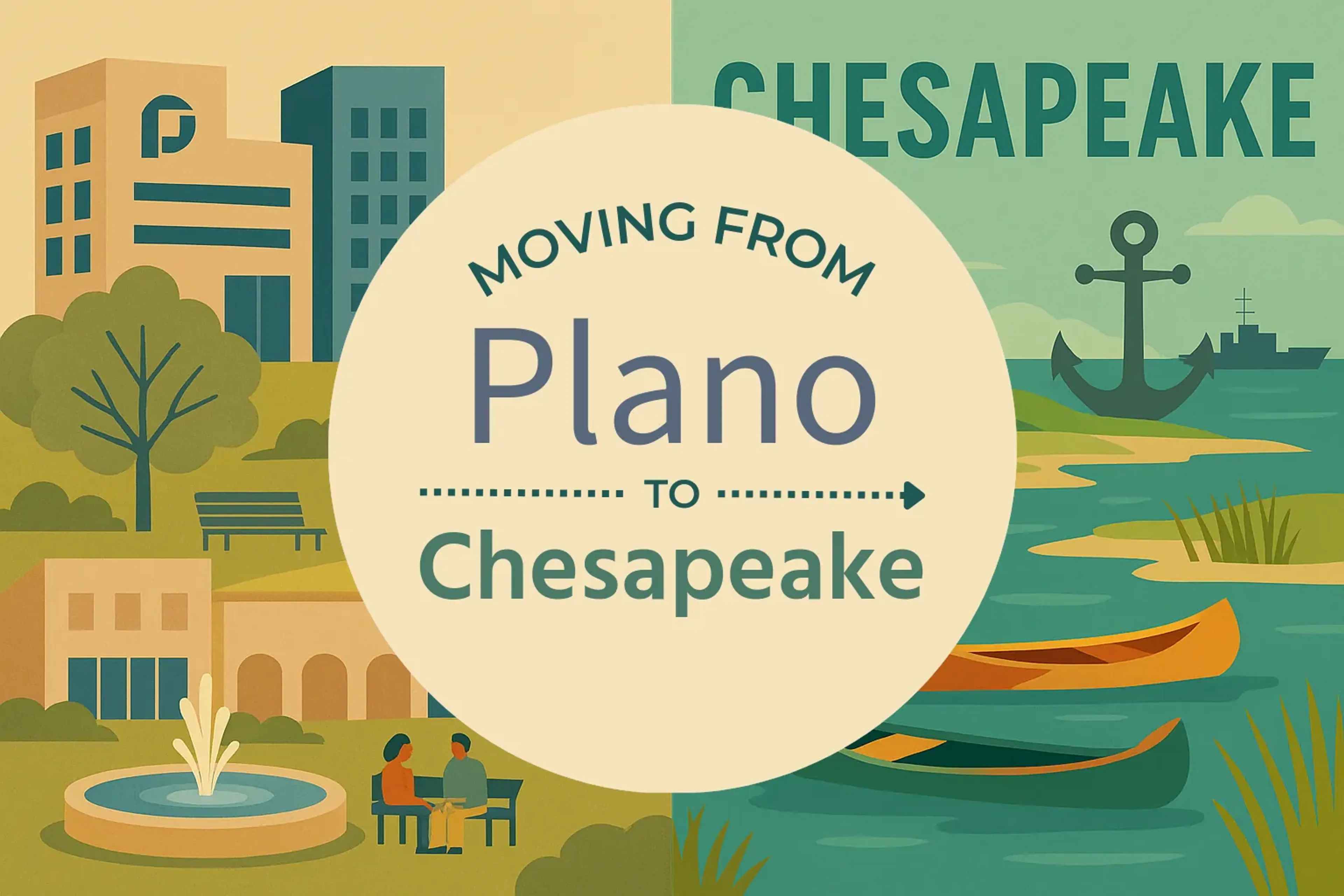 Side-by-side comparison of Plano to Chesapeake moving companies