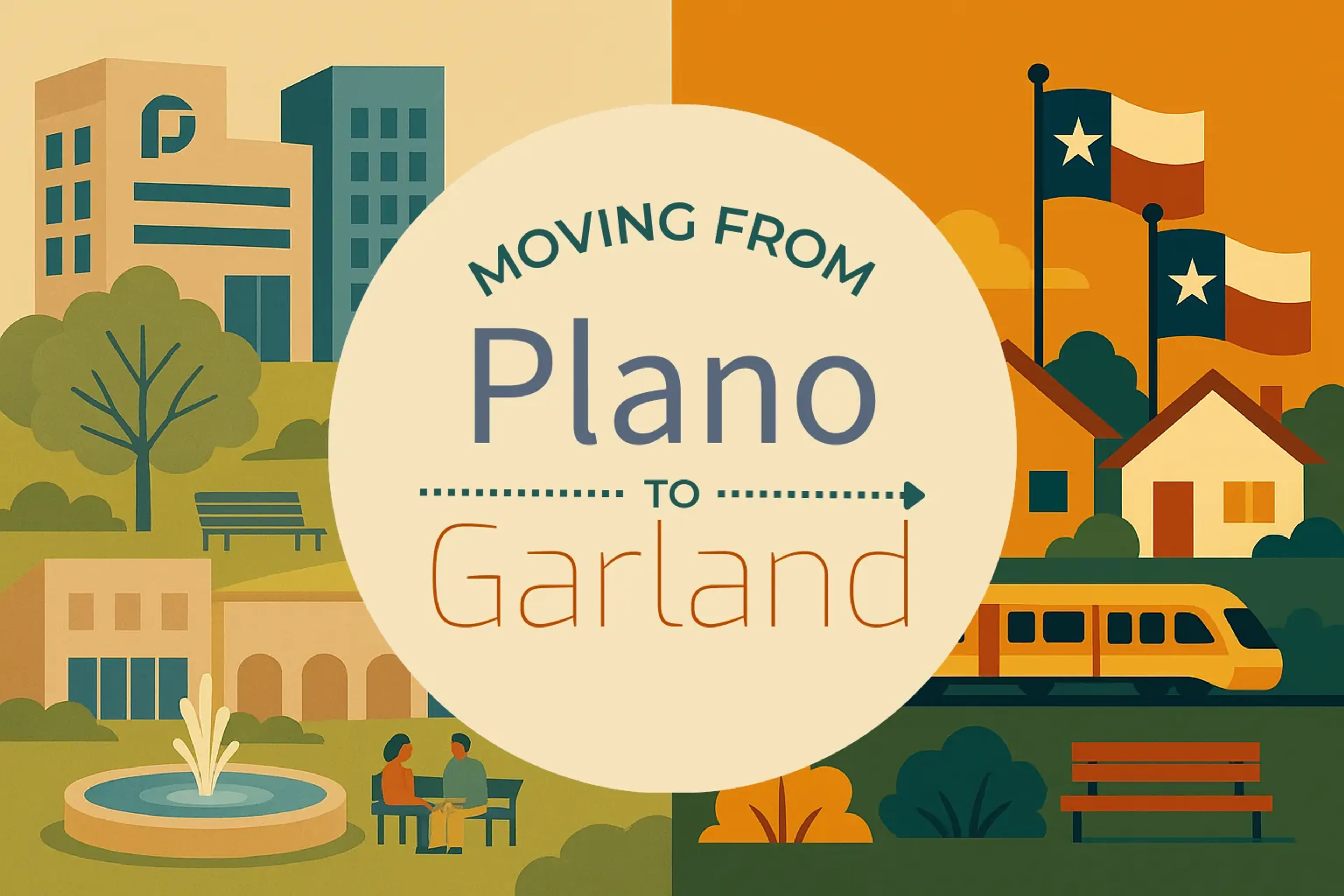 Side-by-side comparison of Plano to Garland moving companies