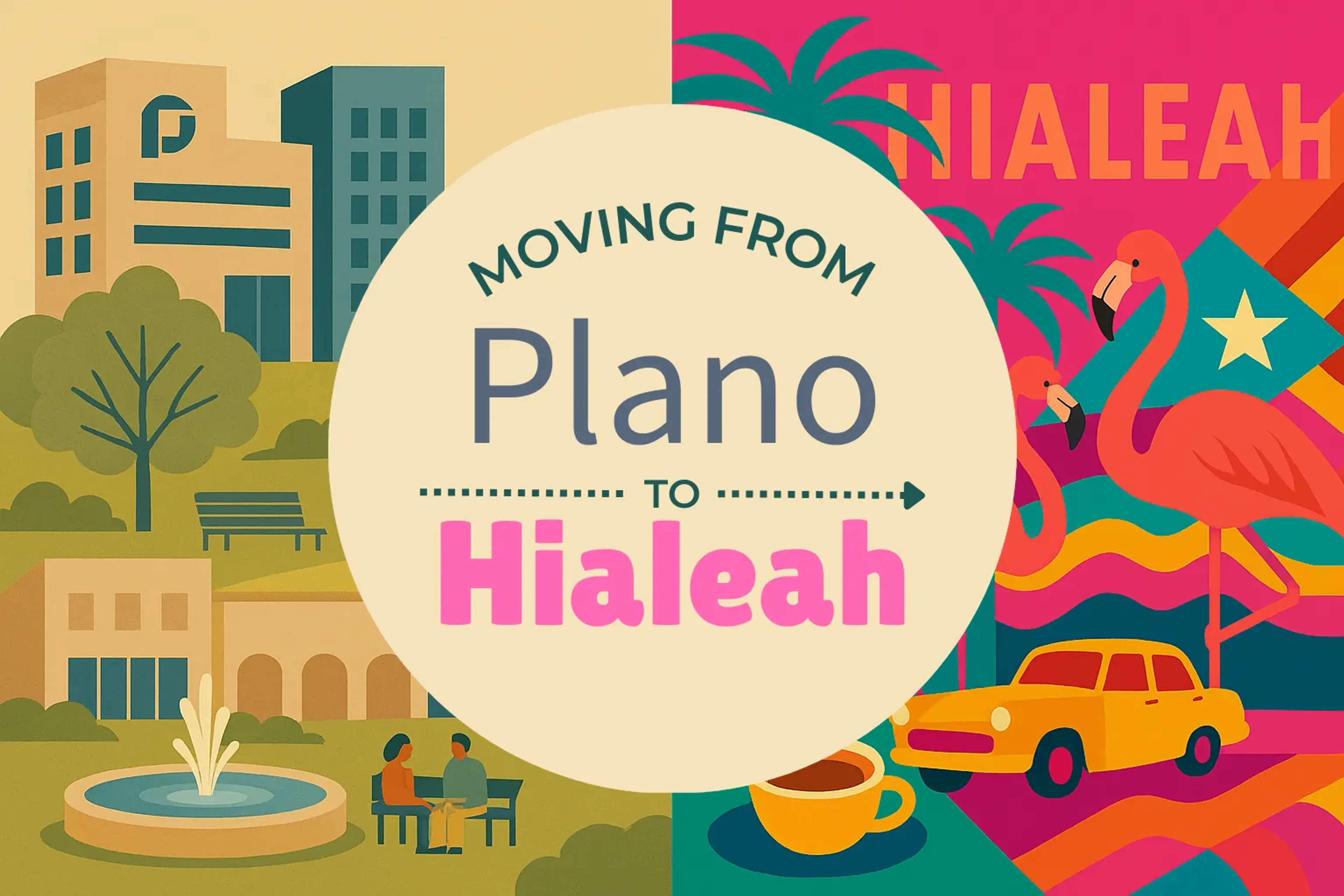 Side-by-side comparison of Plano to Hialeah moving companies