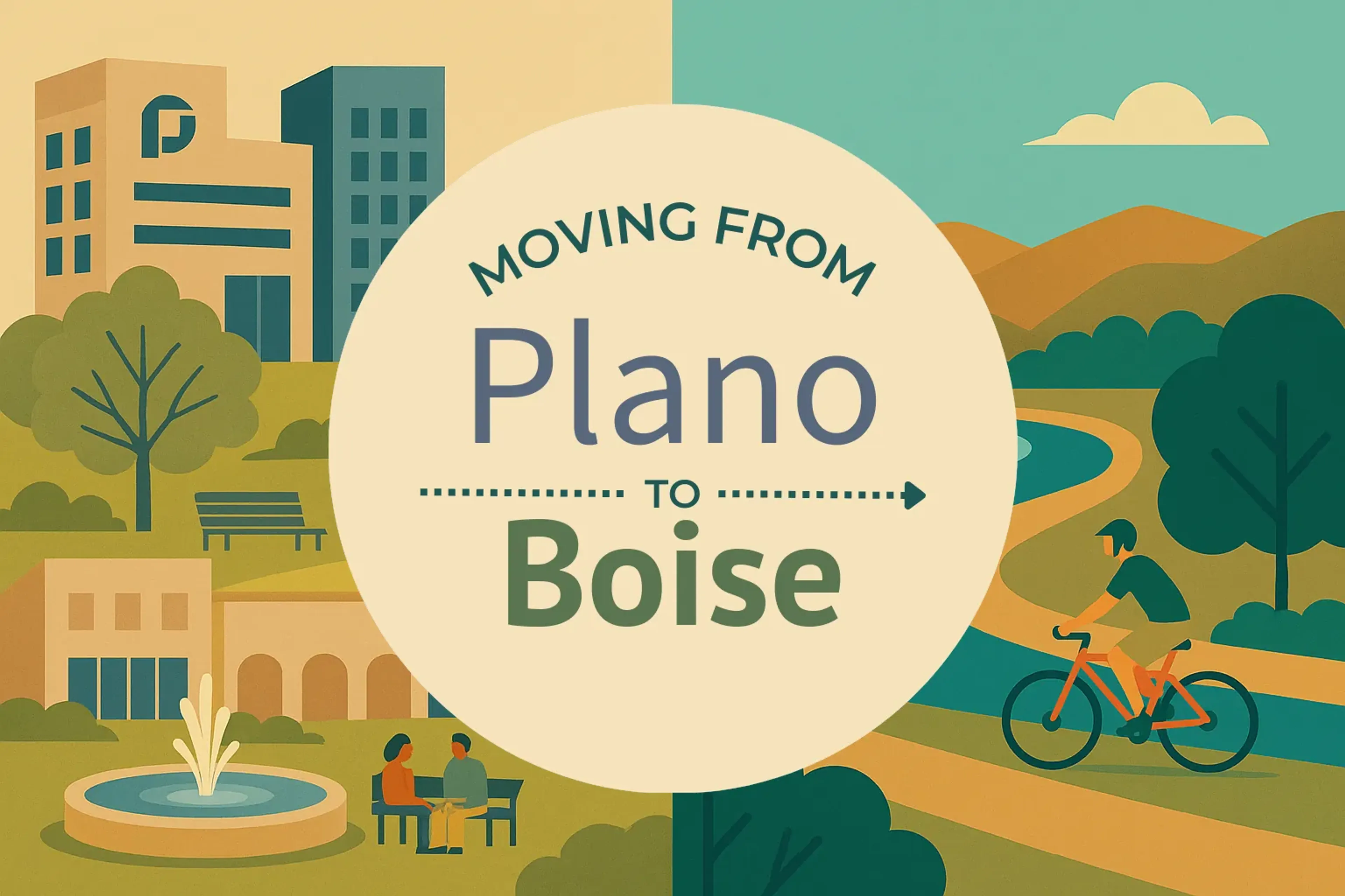 Side-by-side comparison of Plano to Boise moving companies