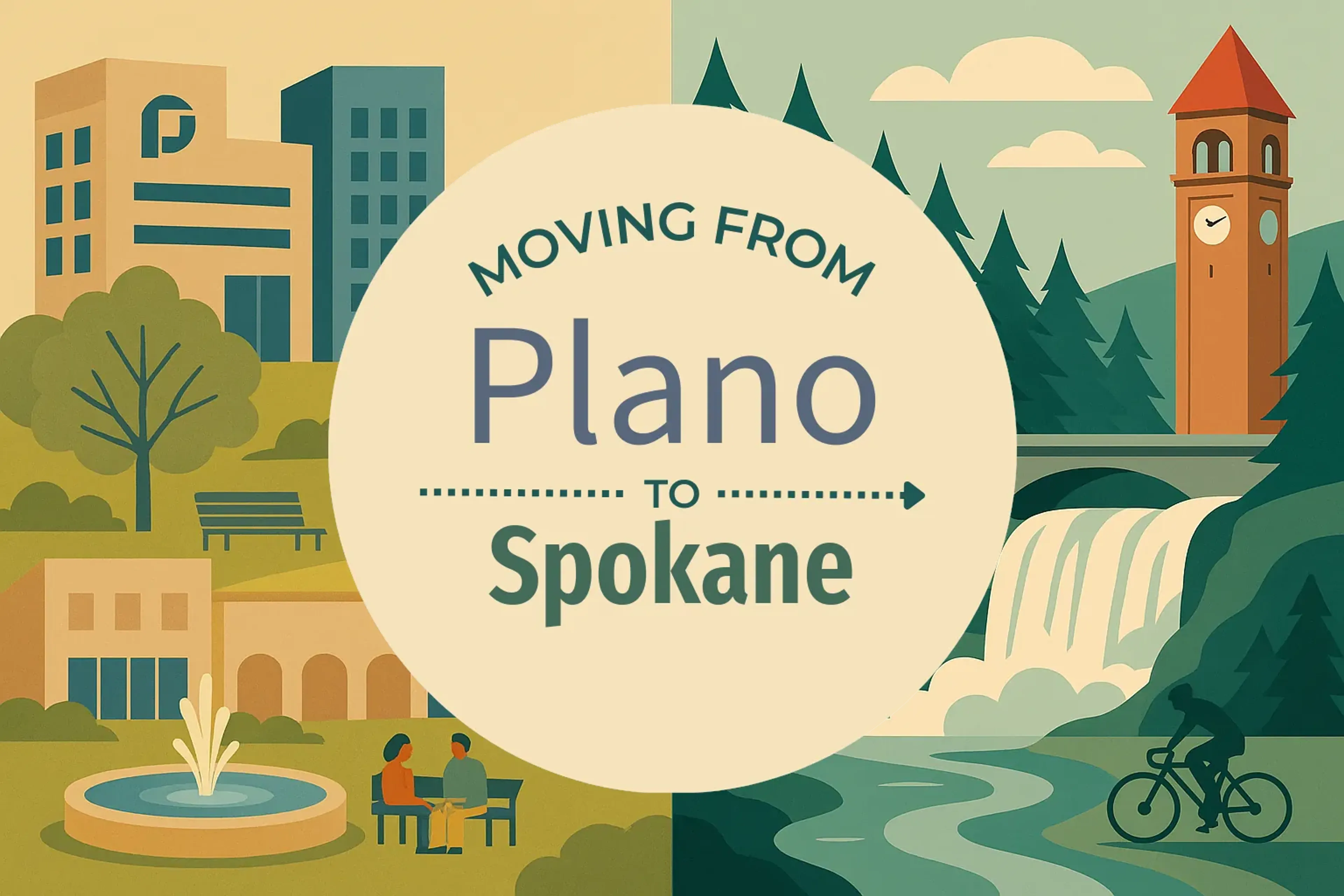 Side-by-side comparison of Plano to Spokane moving companies