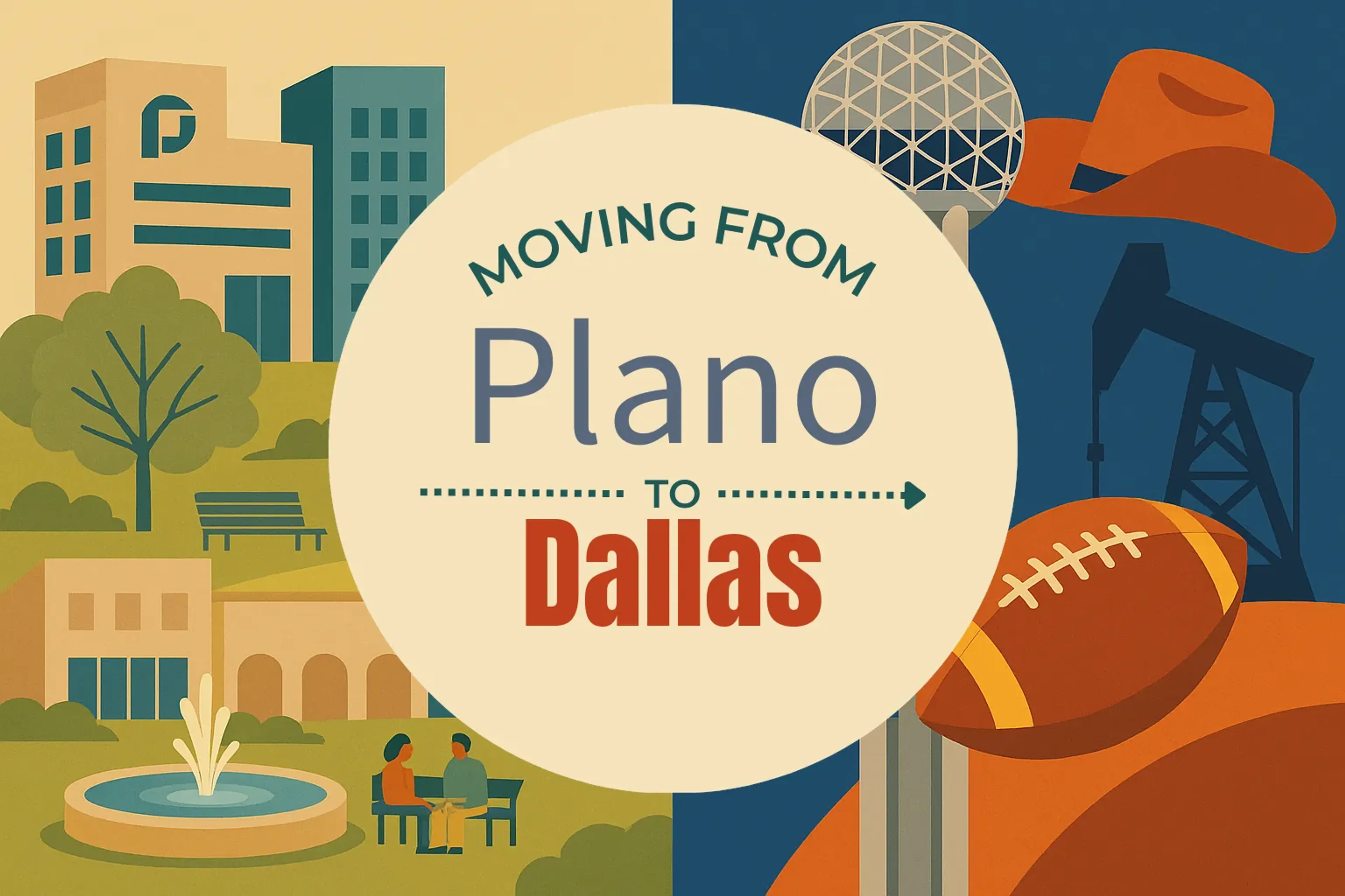 Side-by-side comparison of Plano to Dallas moving companies