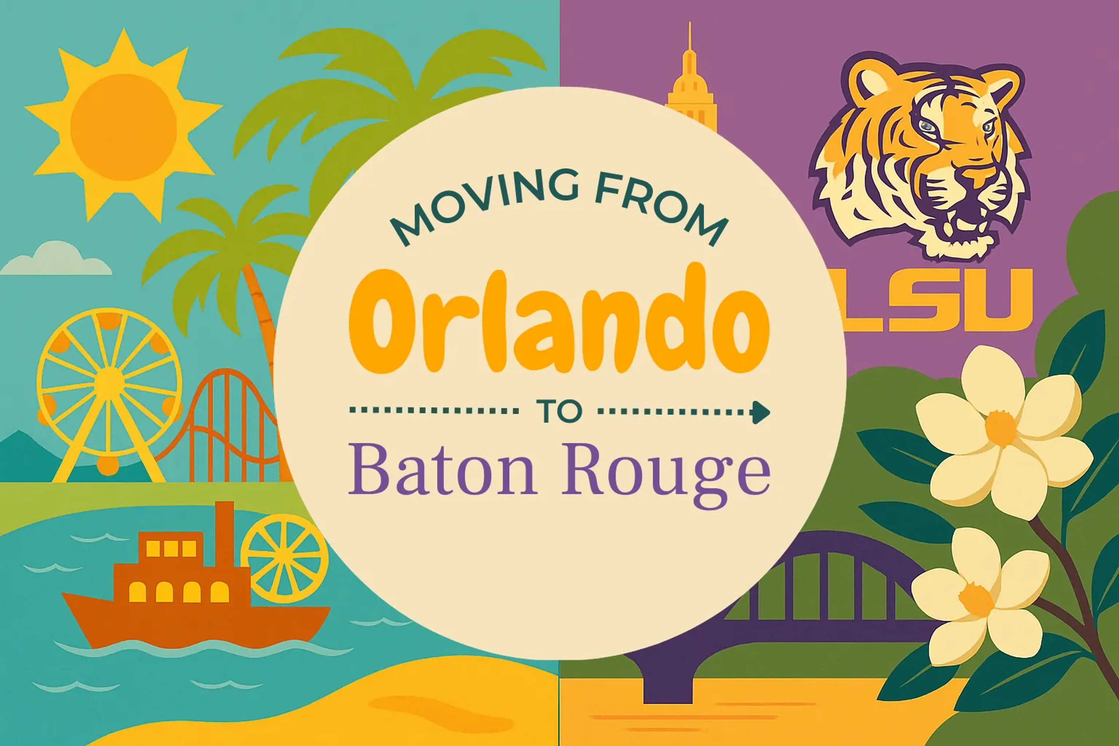Side-by-side comparison of Orlando to Baton Rouge moving companies