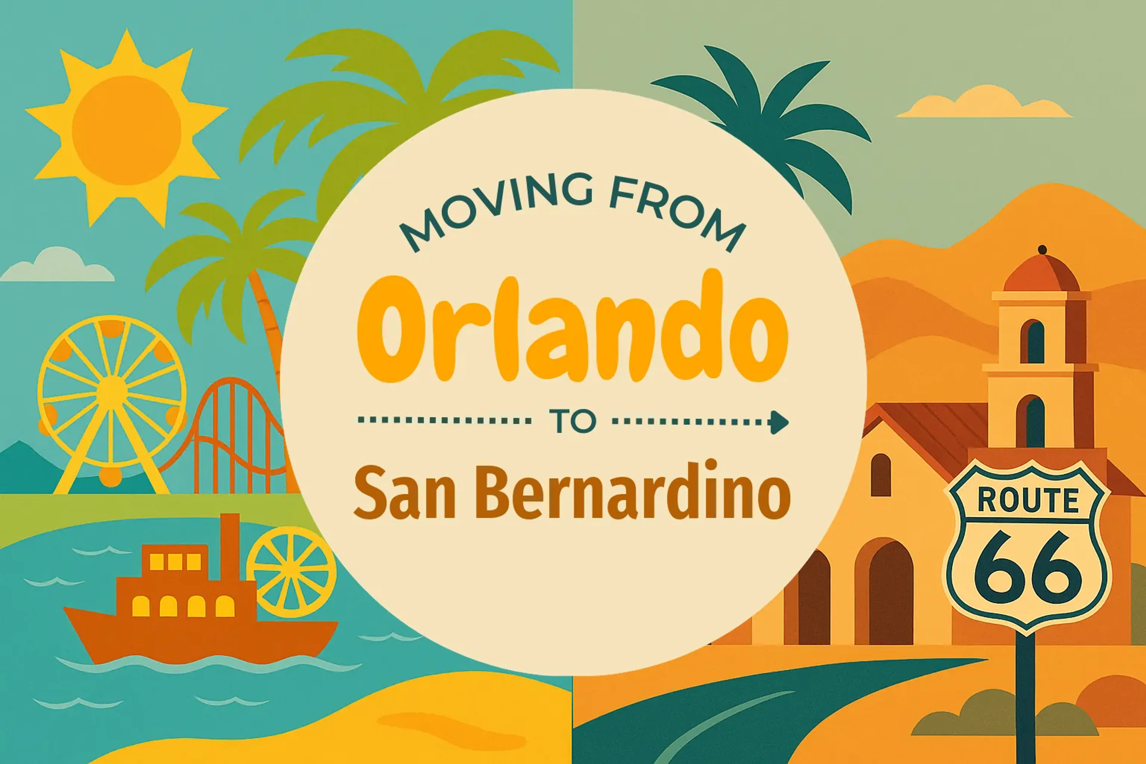 Side-by-side comparison of Orlando to San Bernardino moving companies