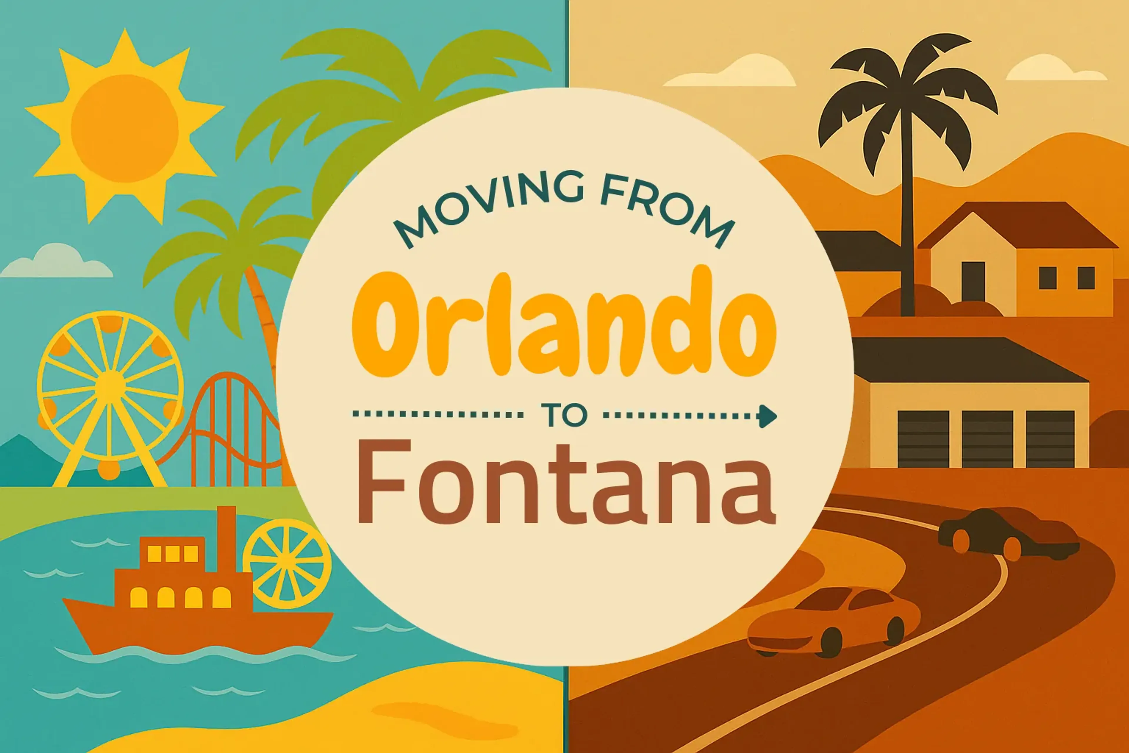 Side-by-side comparison of Orlando to Fontana moving companies