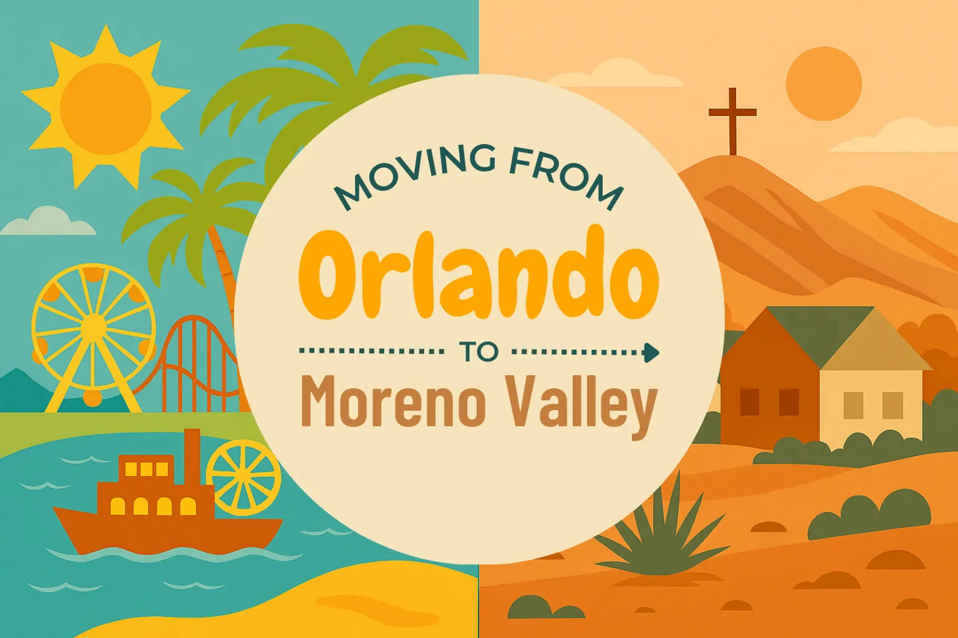 Side-by-side comparison of Orlando to Moreno Valley moving companies