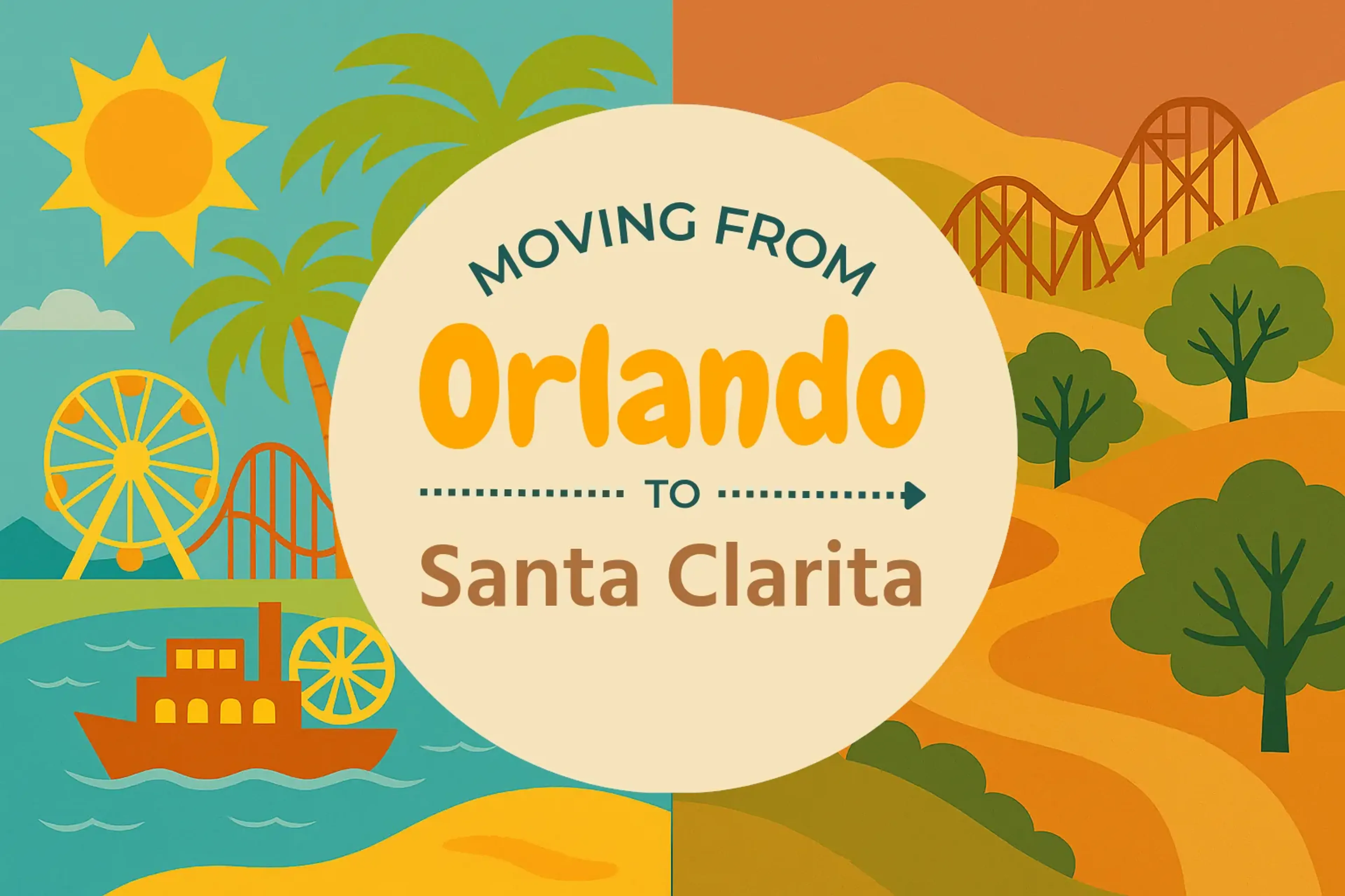 Side-by-side comparison of Orlando to Santa Clarita moving companies