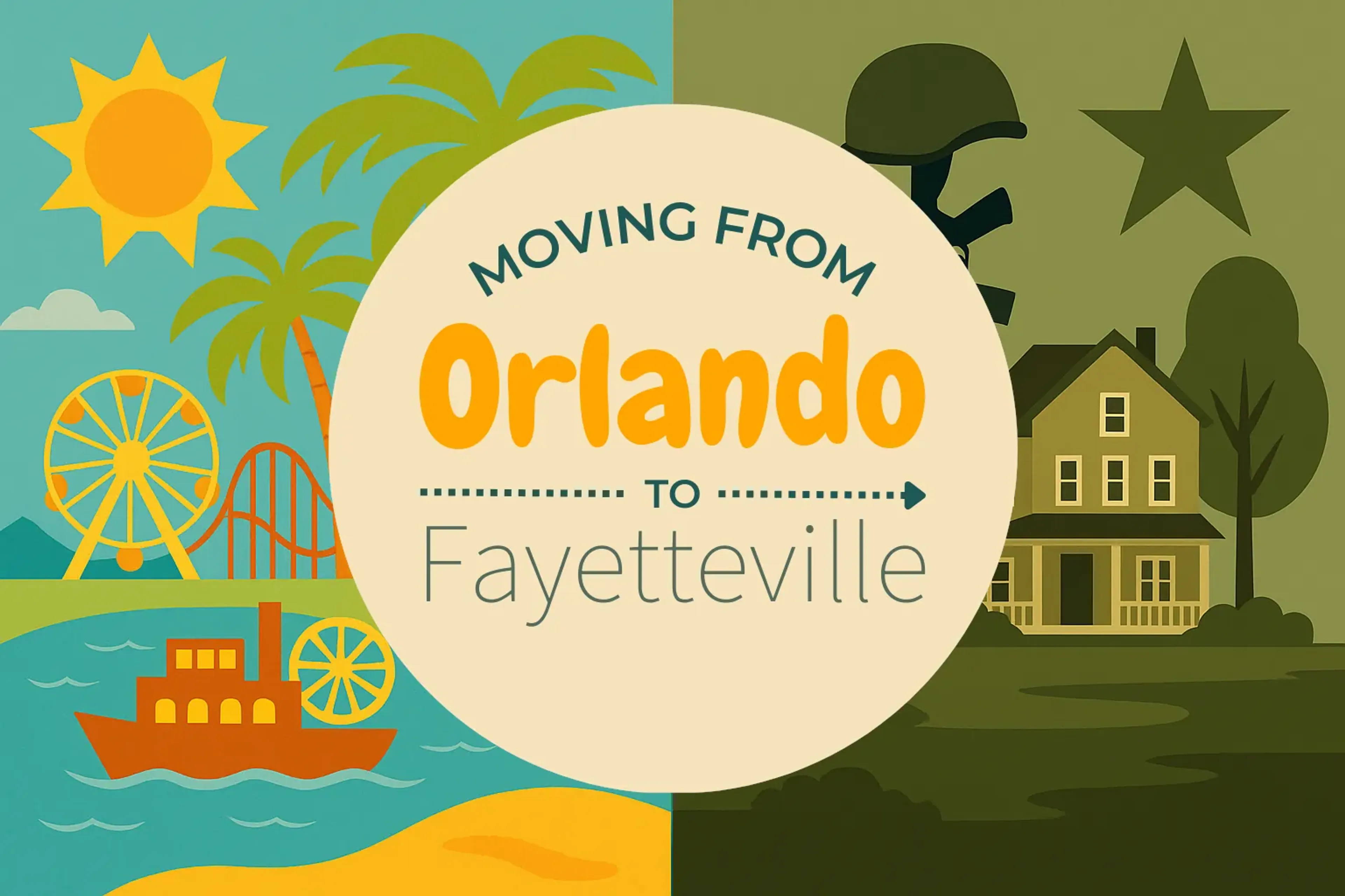 Side-by-side comparison of Orlando to Fayetteville moving companies